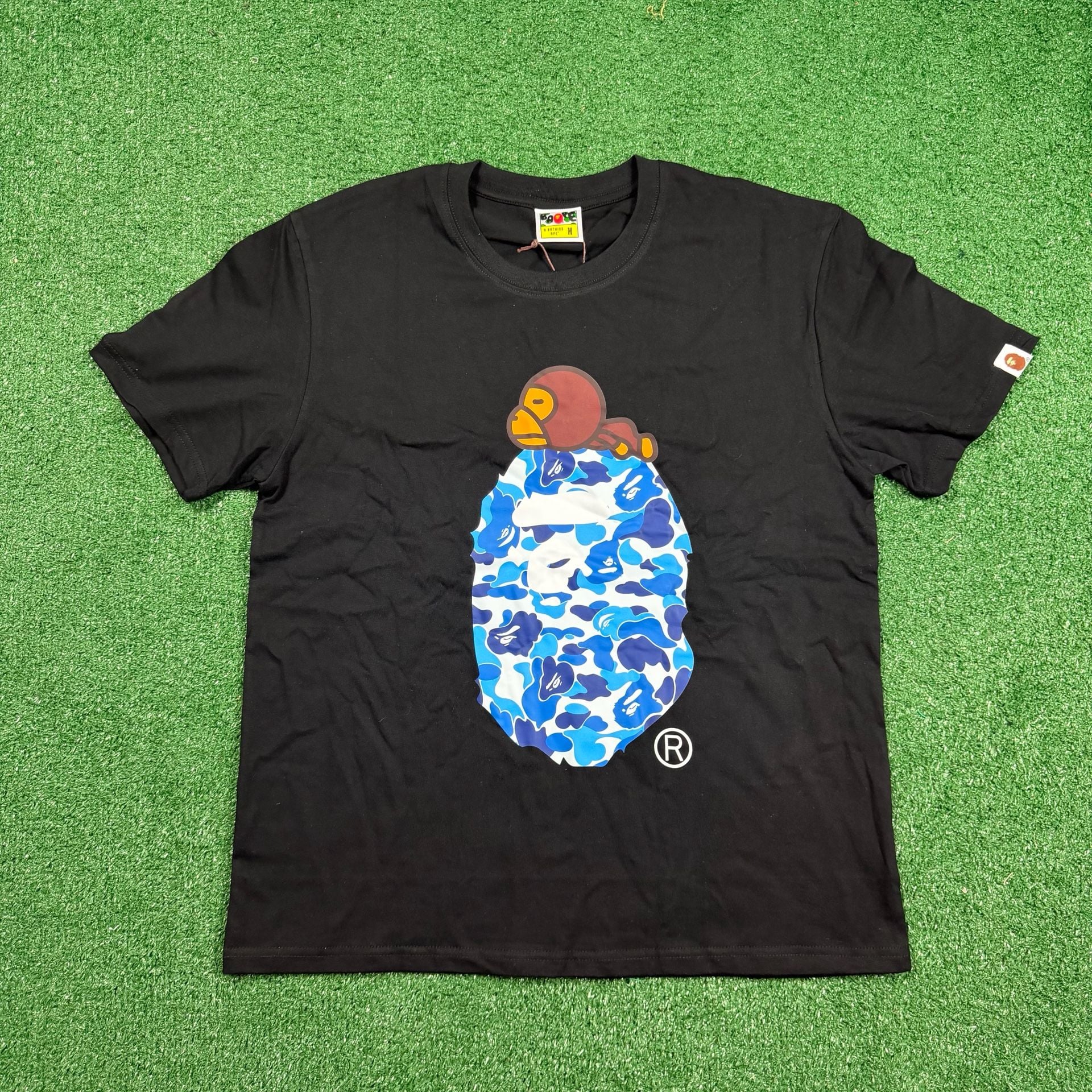 A Bathing Ape Bape Baby Milo Camo T-Shirt Size M Black 3