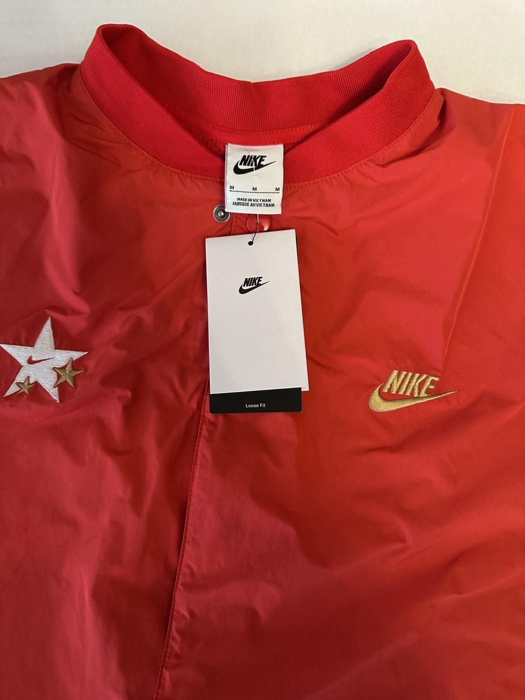 Nike Short Sleeve Jacket Size M Red Hoops FN1456-657 4
