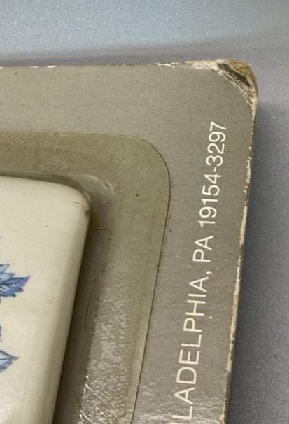 Angelo Ceramic Blue Floral Switch Plate Covers Lot of 2 NIP 1988 Cottage NOS Vtg 14