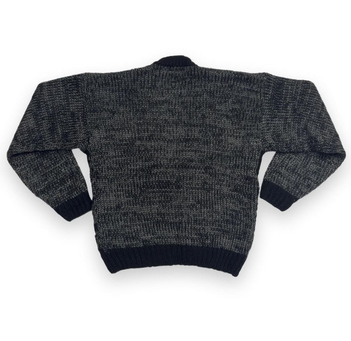 Royal Scott Cardigan Sweater Size L Black Gray Vintage Knit 4
