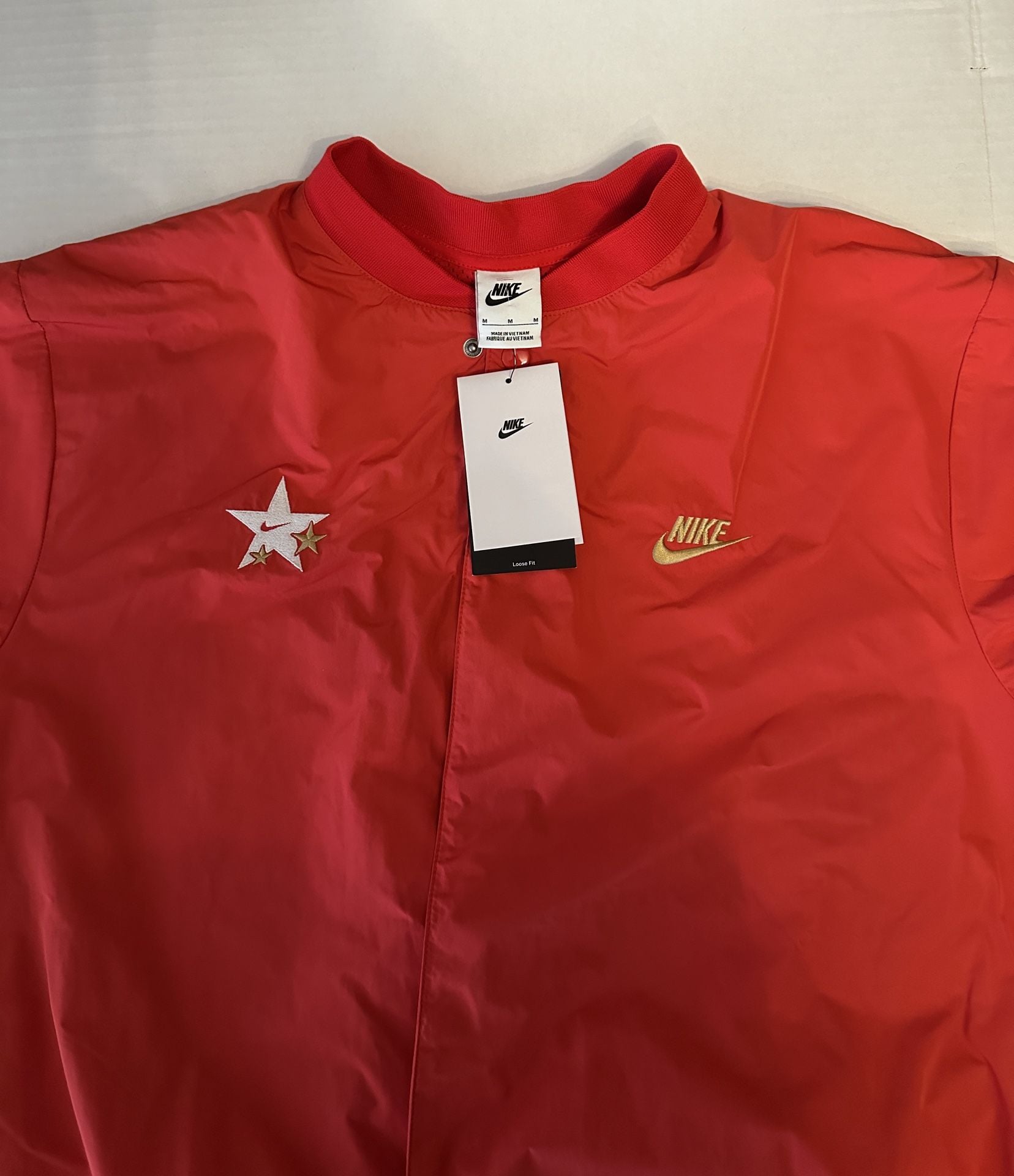 Nike Short Sleeve Jacket Size M Red Hoops FN1456-657 5