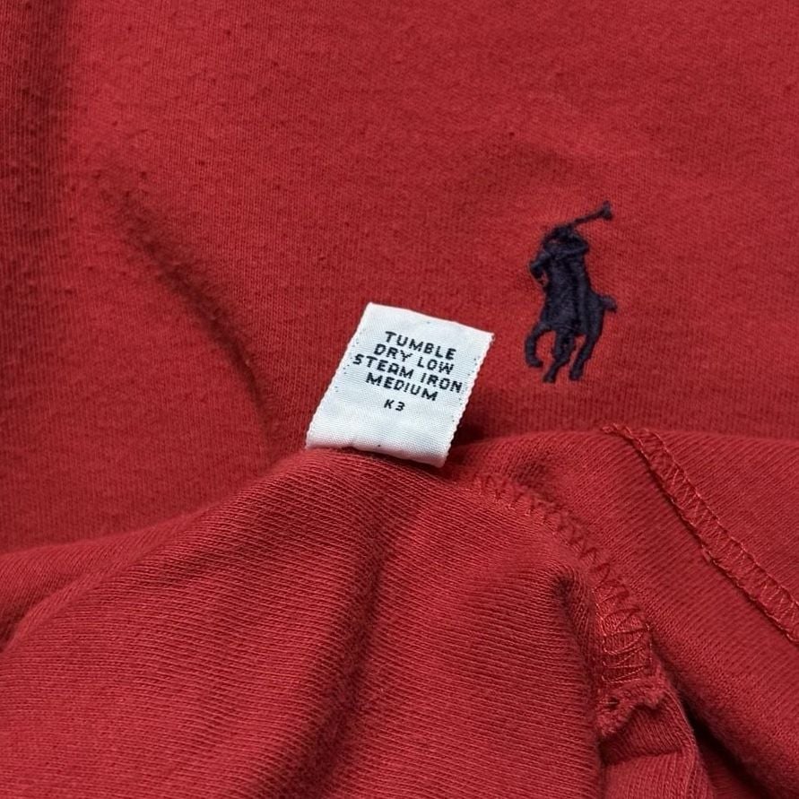 Vintage Polo Ralph Lauren Red Ringer Polo Shirt Men’s XL Oversized Baggy Classic 5