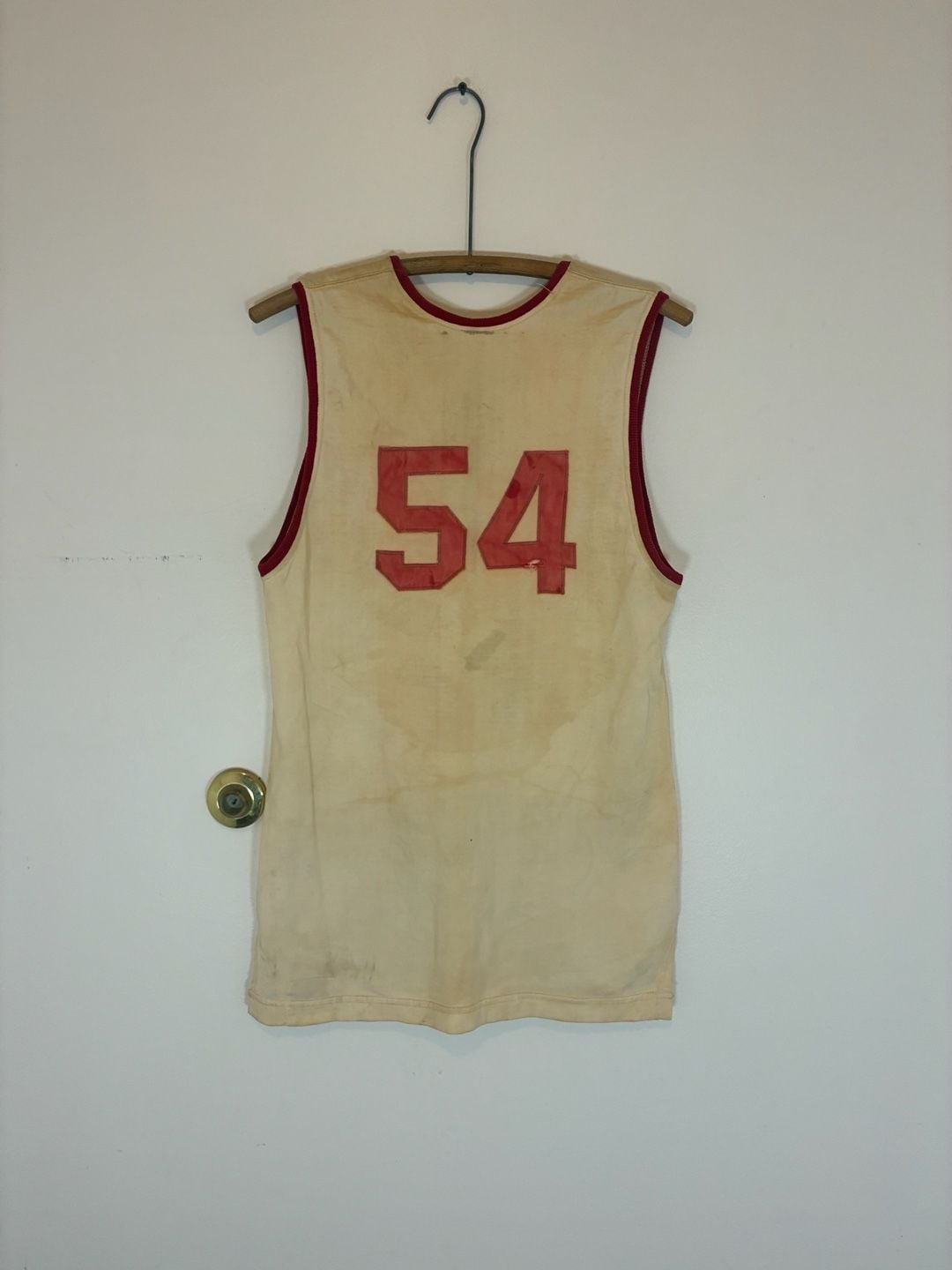 1950s Kennedy Bros Arms Co Vintage Basketball Jersey Size 42 #54 5