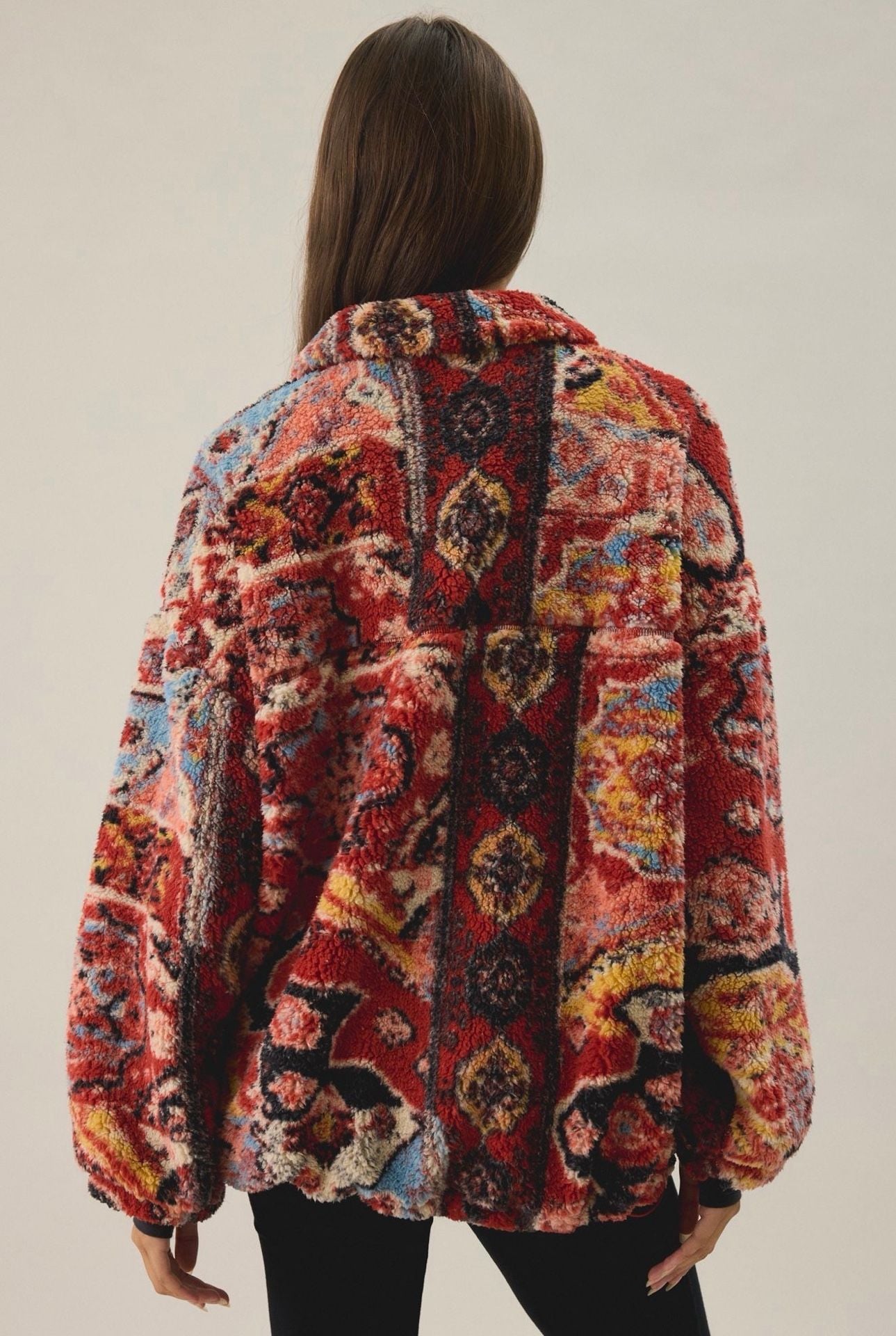 Urban Outfitters Printed Sherpa Jacket Size Small NWT 4