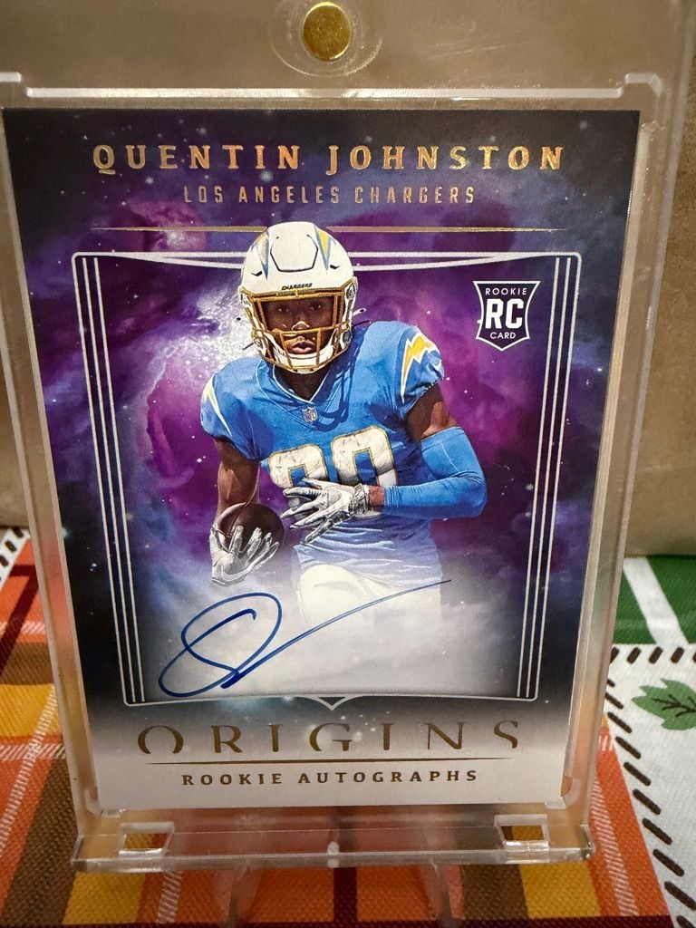 2023 Panini Origins Quentin Johnston Rookie Autograph RC Card 1