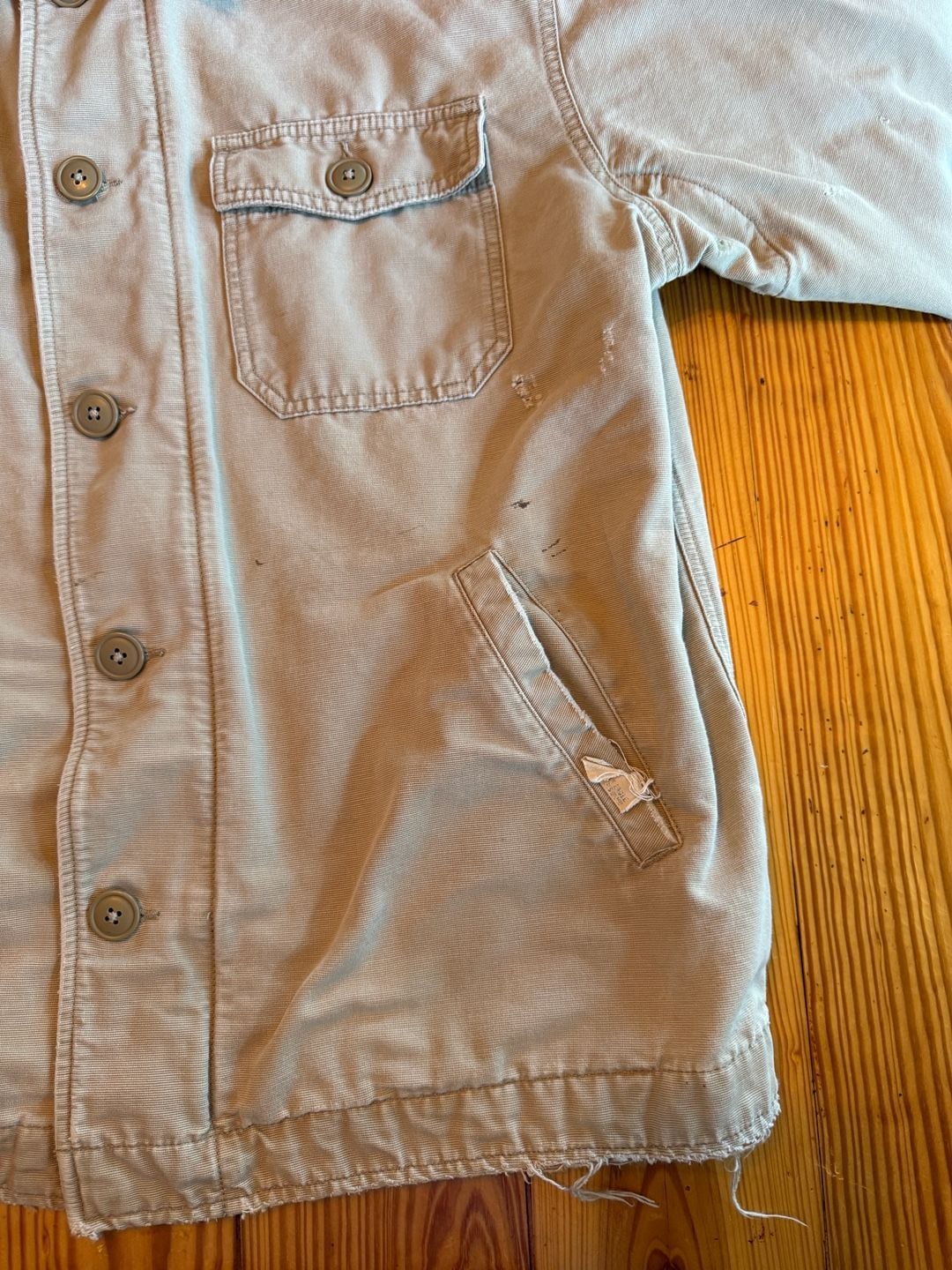 American Eagle Outfitters Canvas Jacket Size L Tan Utility Workwear 6