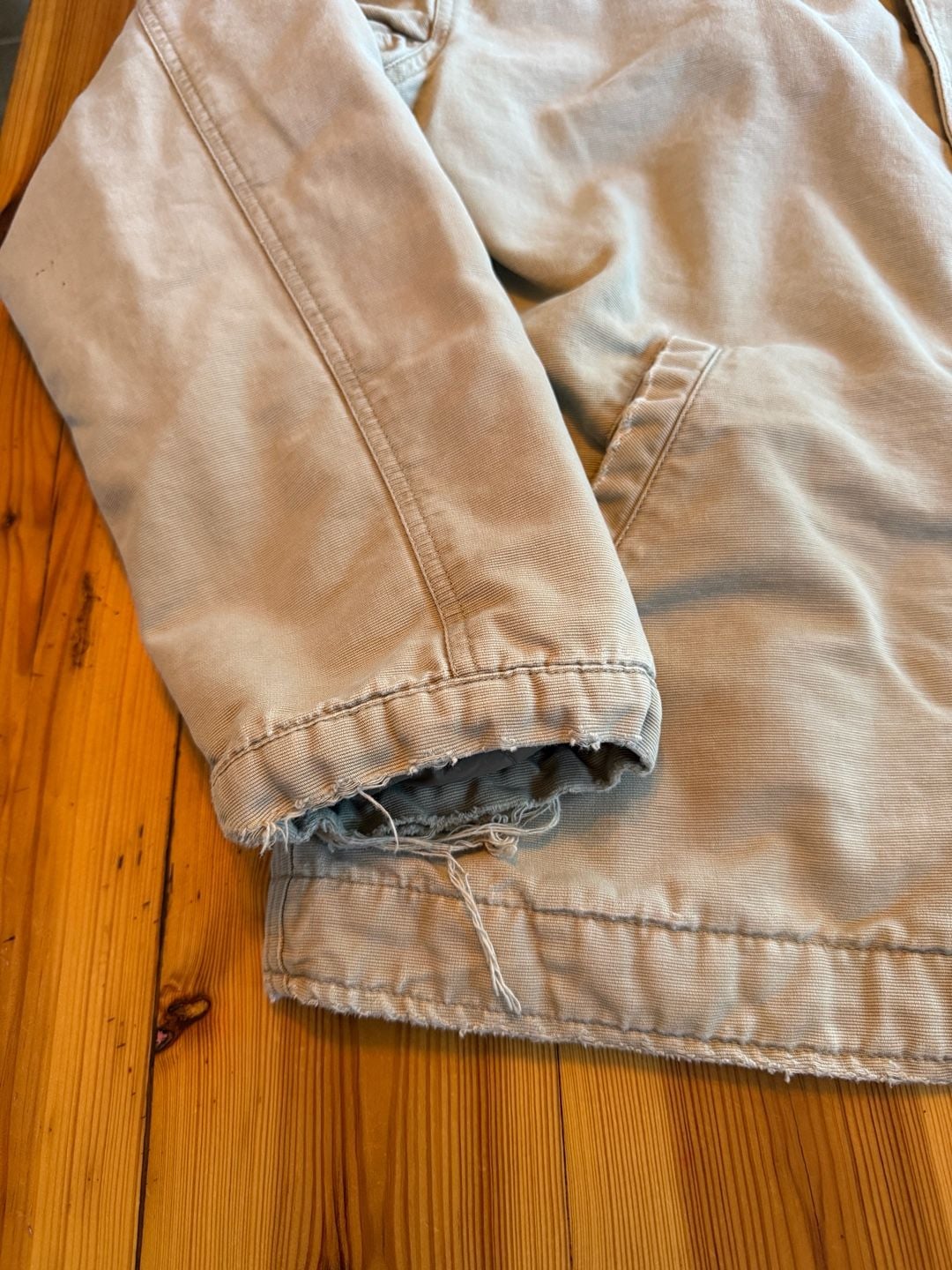 American Eagle Outfitters Canvas Jacket Size L Tan Utility Workwear 7