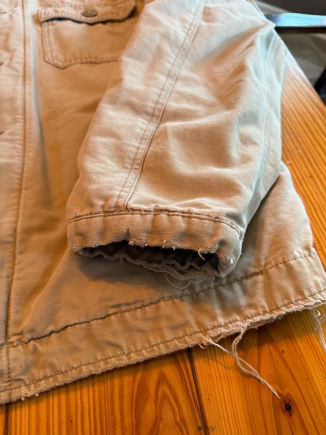 American Eagle Outfitters Canvas Jacket Size L Tan Utility Workwear 8