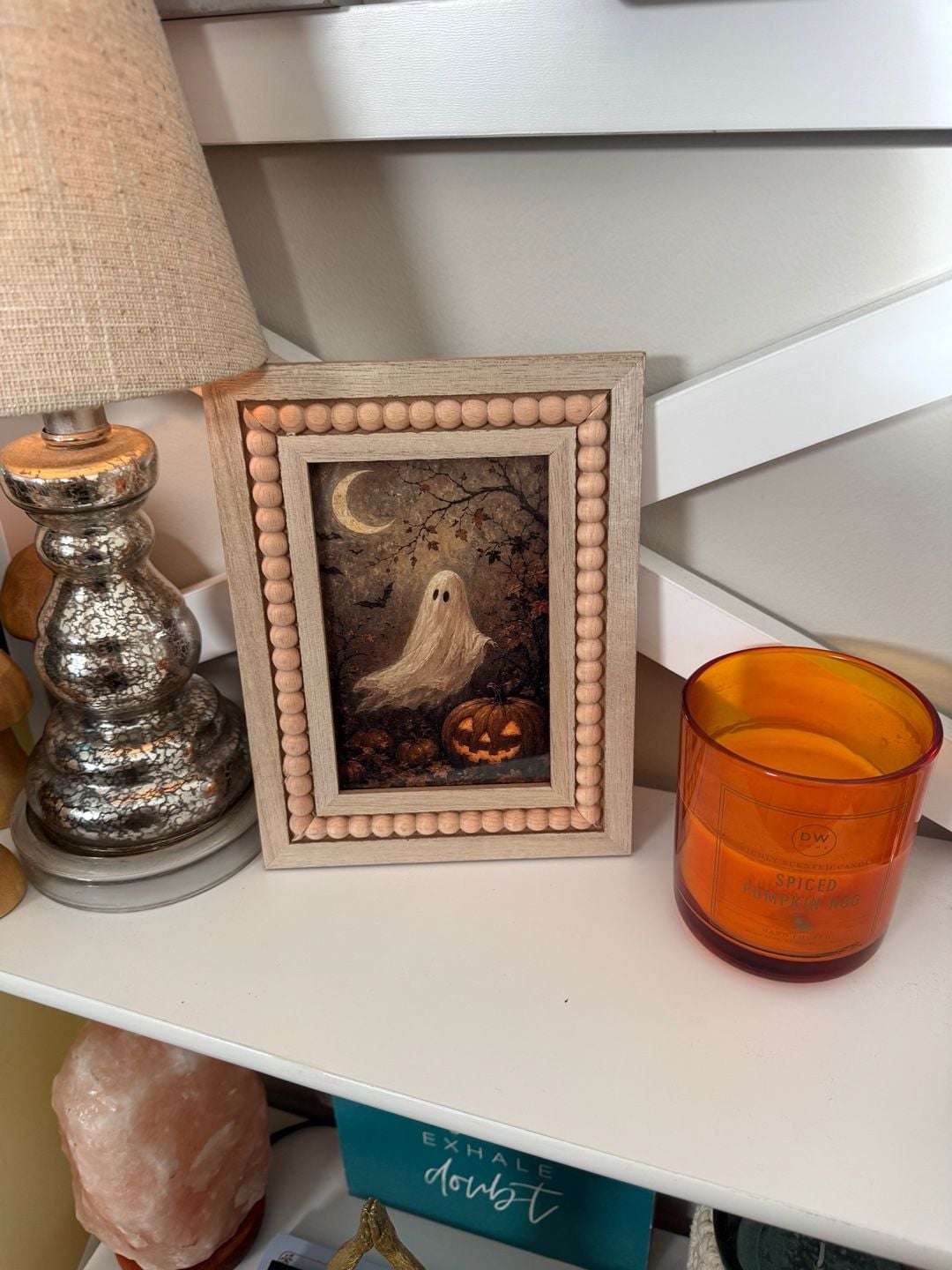 Halloween Spooky Ghost Pumpkin Moon Framed Art 2