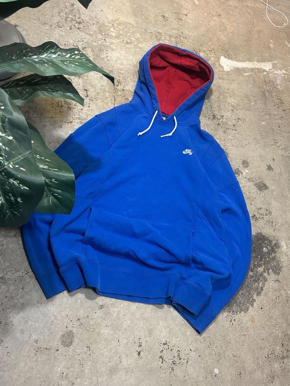 Nike Sb Hoodie Size L Blue Red Pullover Sweatshirt 1
