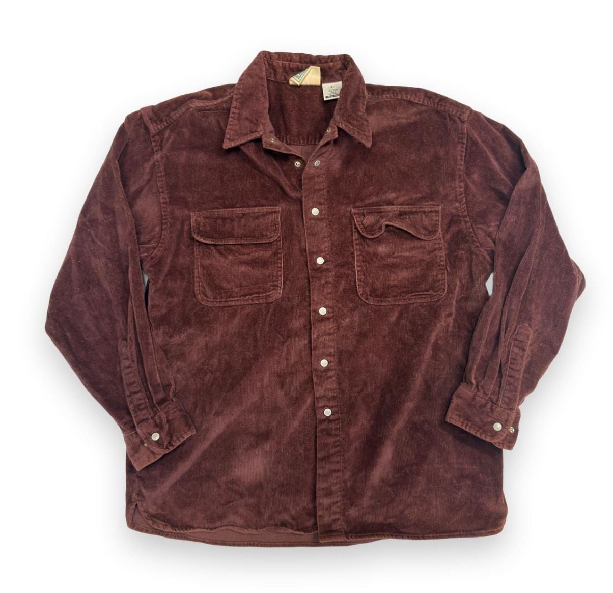 Canyon River Blues Corduroy Long Sleeve Shirt Size L Burgundy 2