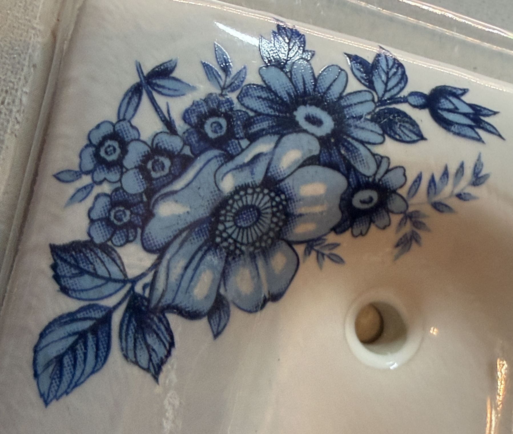 Angelo Ceramic Blue Floral Switch Plate Covers Lot of 2 NIP 1988 Cottage NOS Vtg 5