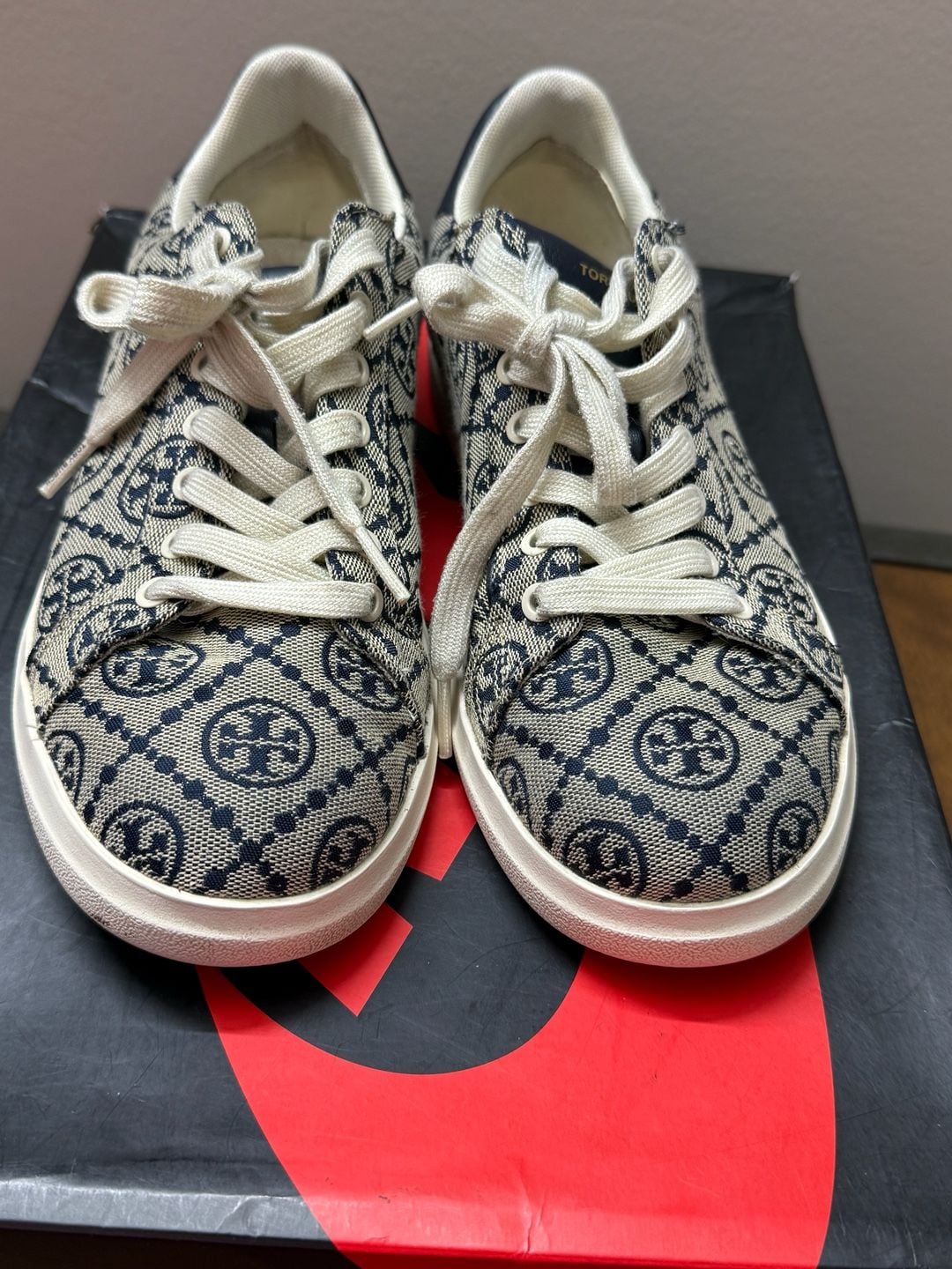 8.5W Tory Burch Howell T Monogram Jacquard Sneakers 3