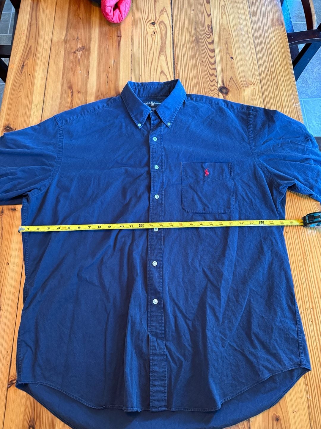 Ralph Lauren Blake Shirt XL Blue 100% Cotton Button Down 6