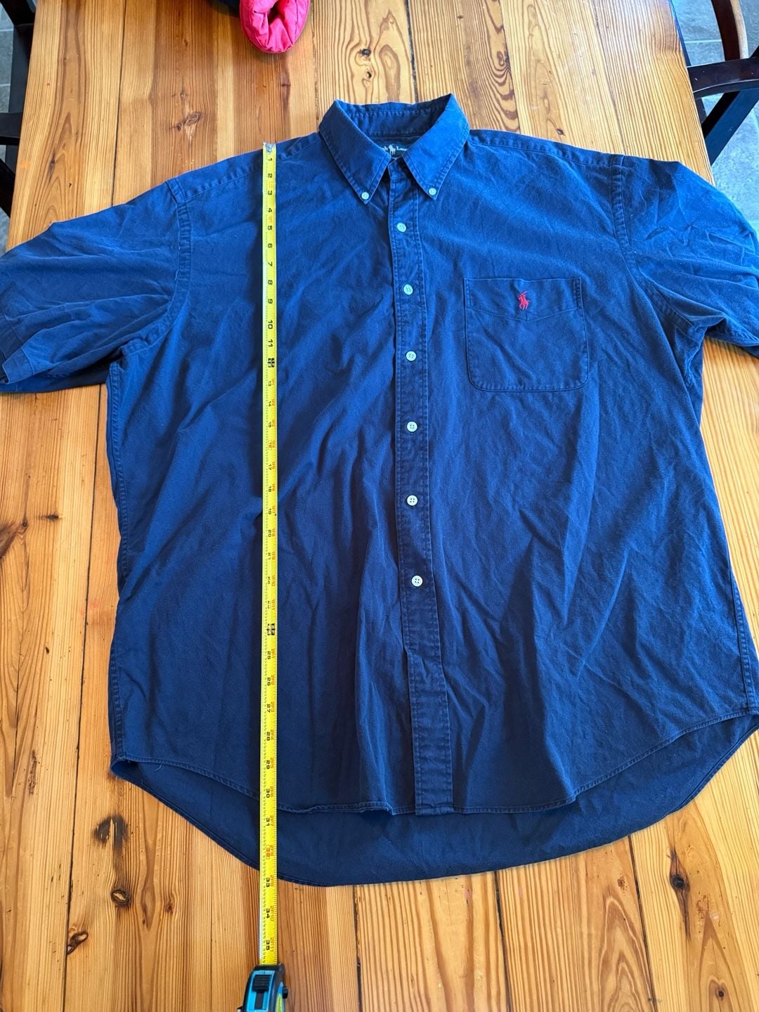 Ralph Lauren Blake Shirt XL Blue 100% Cotton Button Down 7