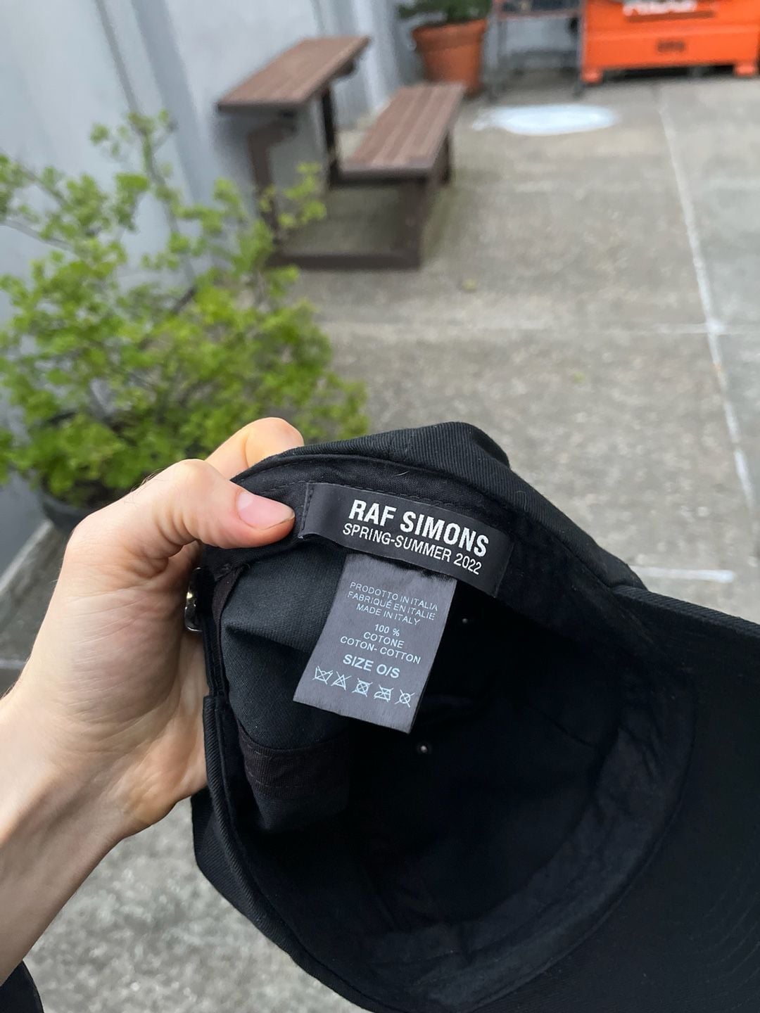 Raf Simons Grime Crawler SS22 Embroidered Logo Baseball Cap OS Black 5