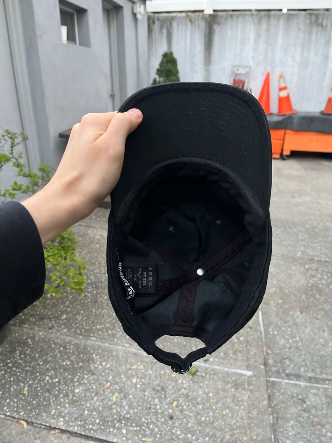 Raf Simons Grime Crawler SS22 Embroidered Logo Baseball Cap OS Black 6