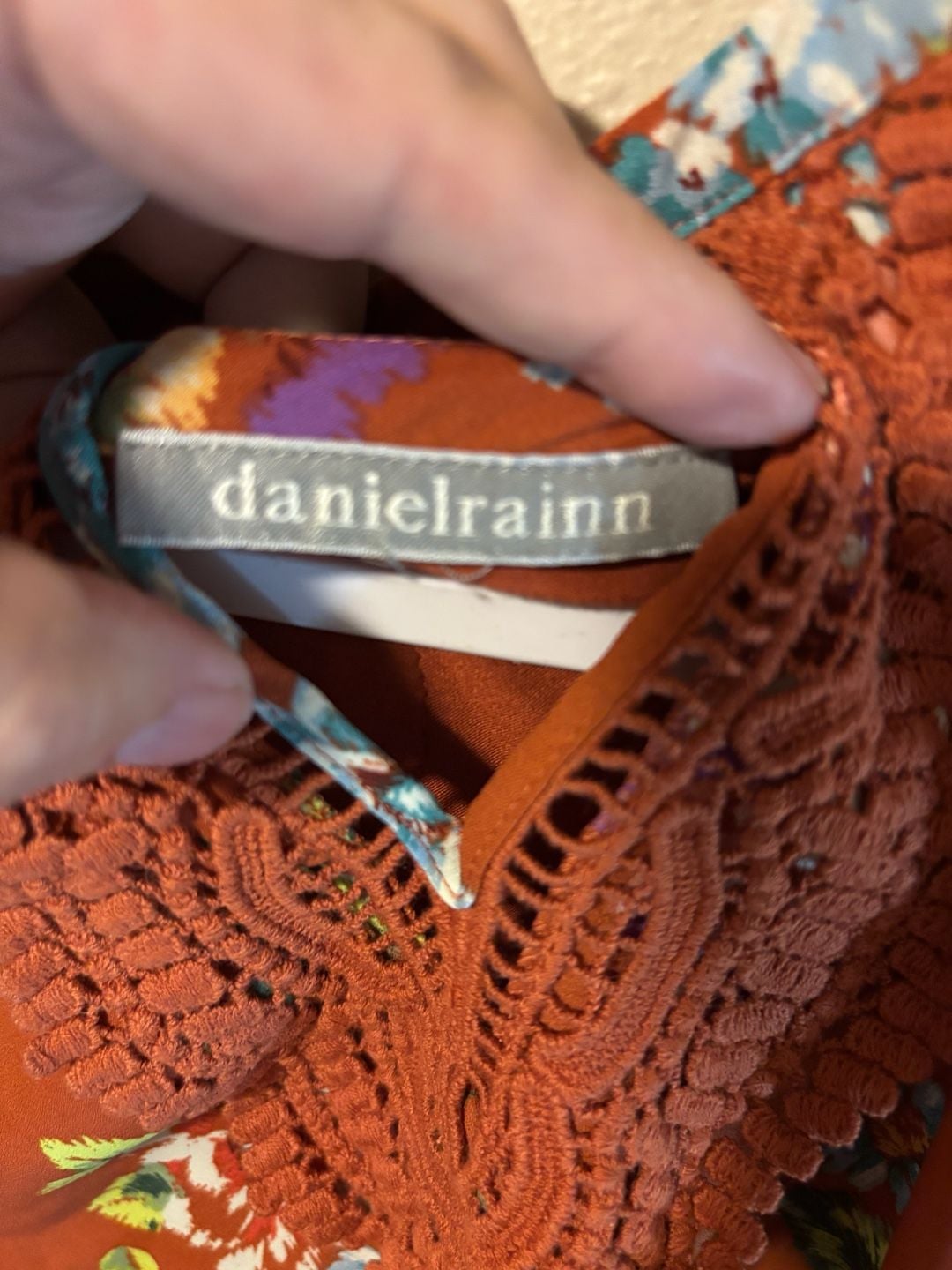Daniel Rainn Floral Lace Trim Tank Top 4