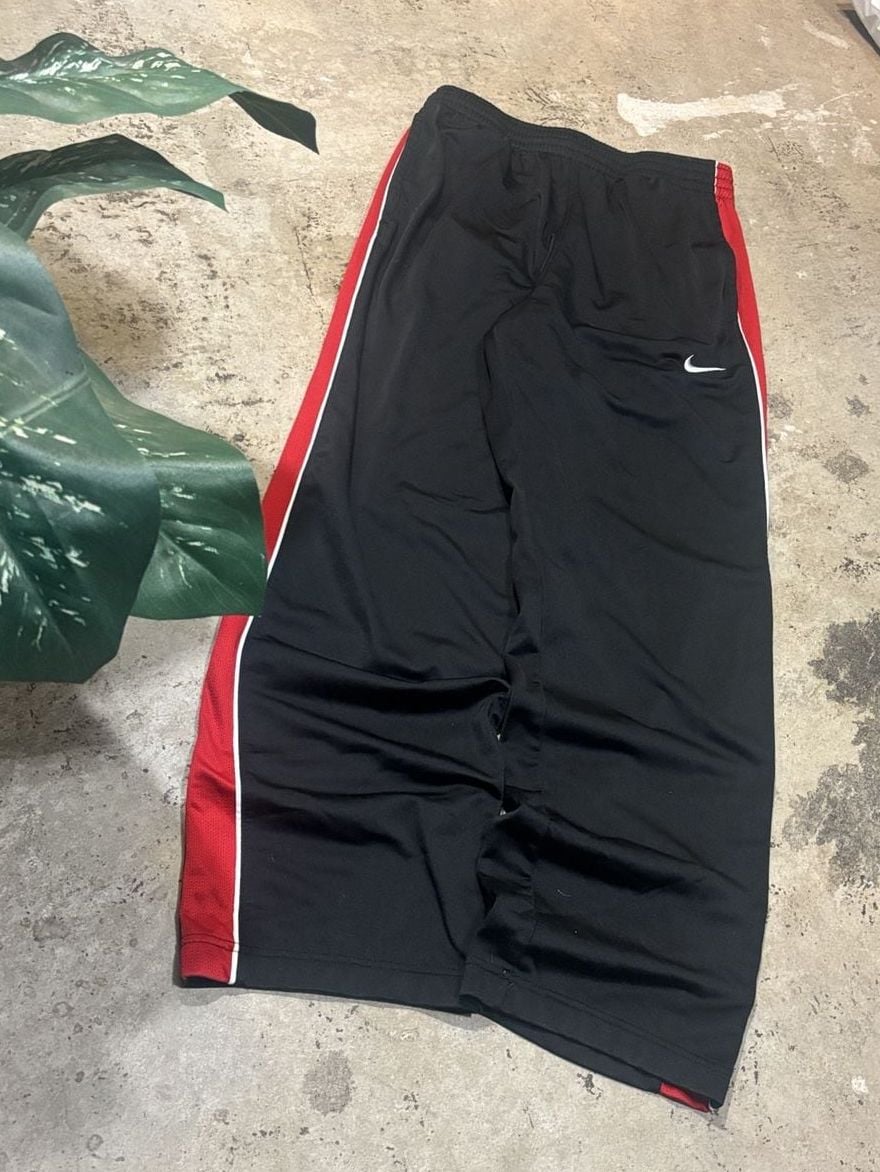 Nike Track Pants Size M Black Red White Striped Athletic Pants 2