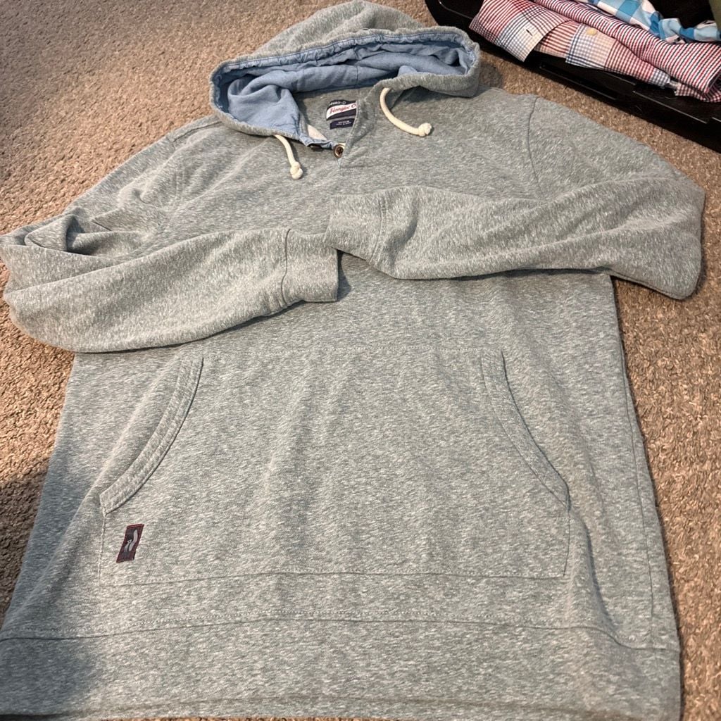 Johnnie-O Hangin' Out Hoodie Size Medium Green Button Placket Pocket 3
