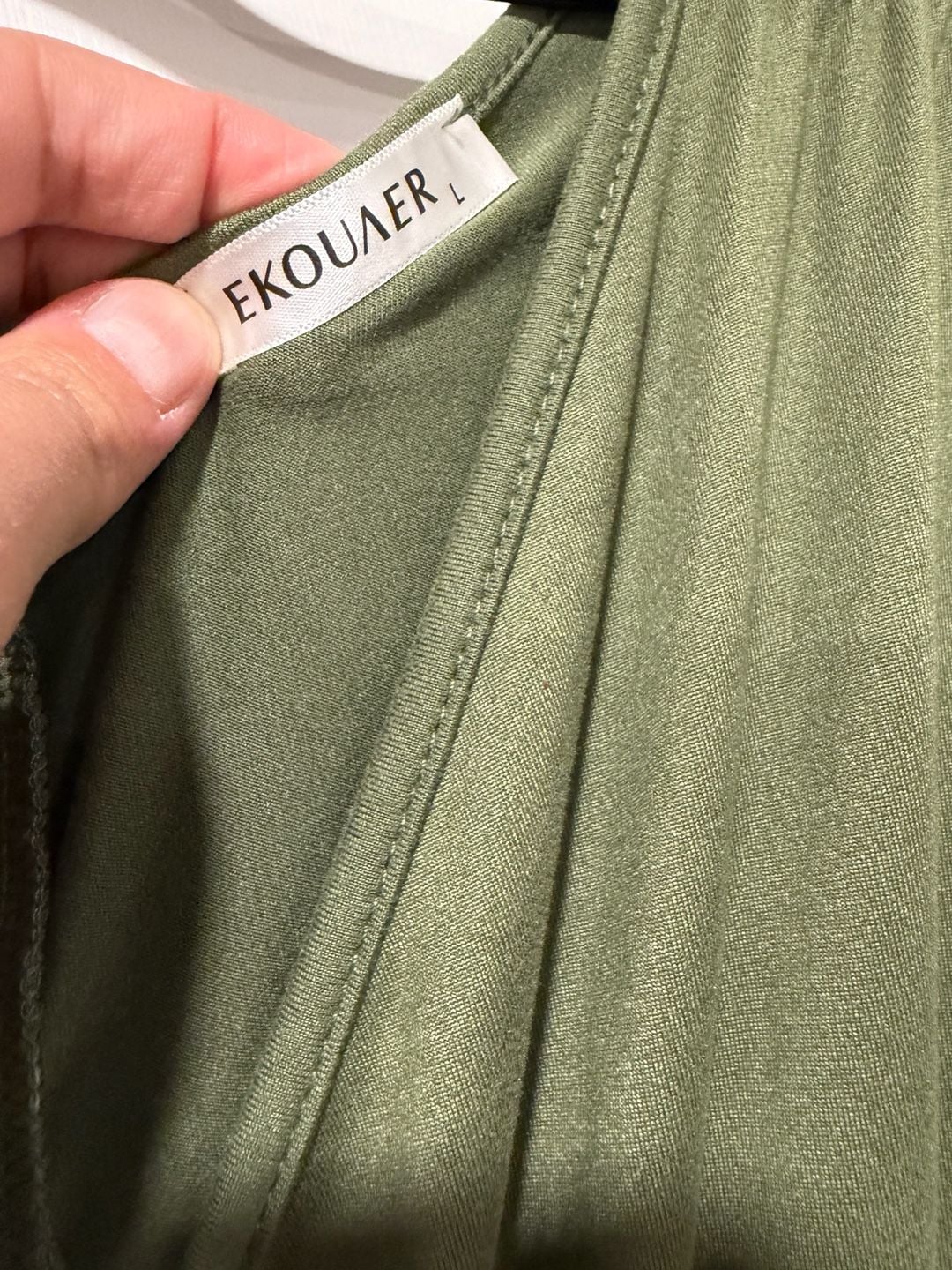 Ekouaer Maternity Nursing Dress Size L Pink Olive Lot of 2 3