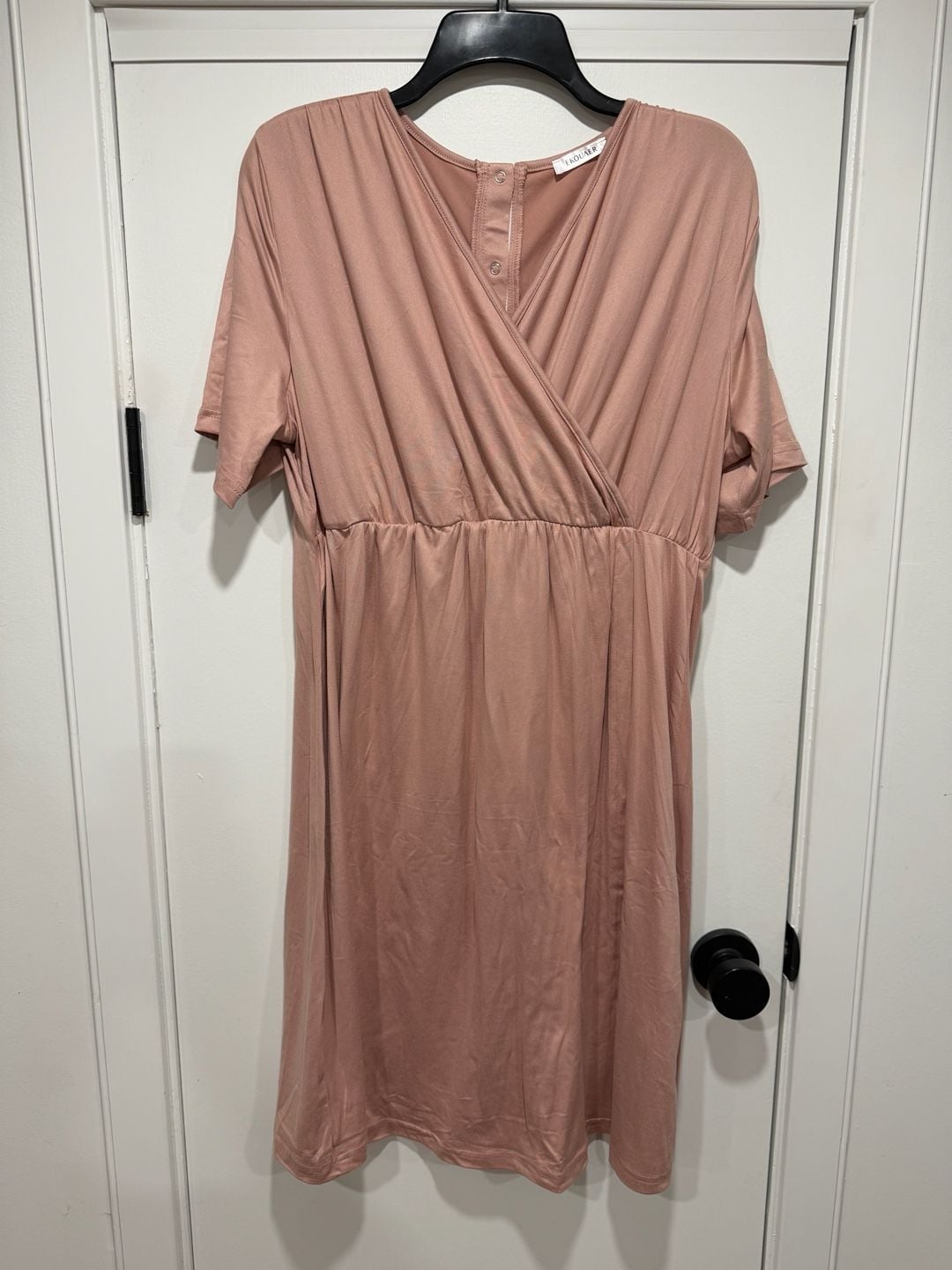 Ekouaer Maternity Nursing Dress Size L Pink Olive Lot of 2 5