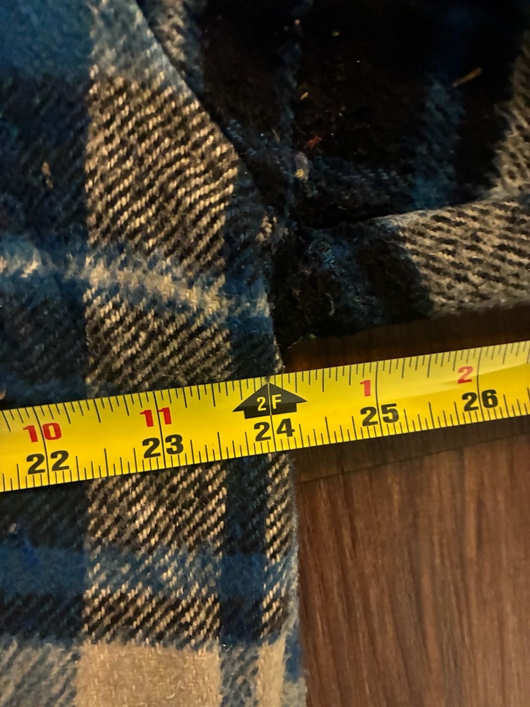 Kings Road Sears Plaid Flannel Shirt Size 17 XL Blue Black Vintage 7