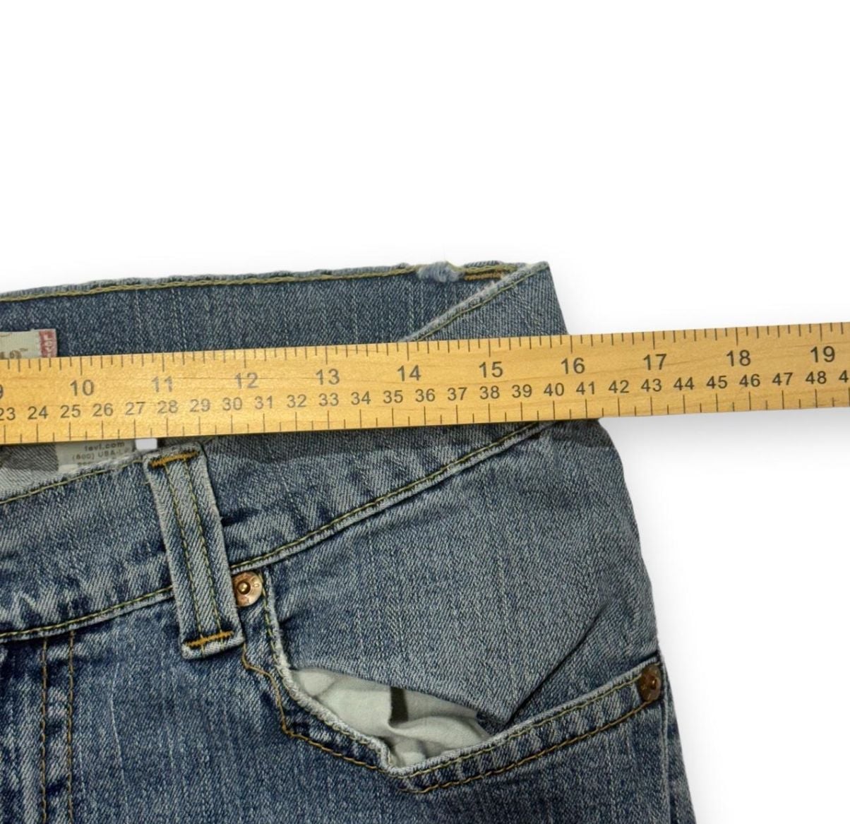 Levi's 542 Low Flare Jeans Size 10M Blue Denim 6