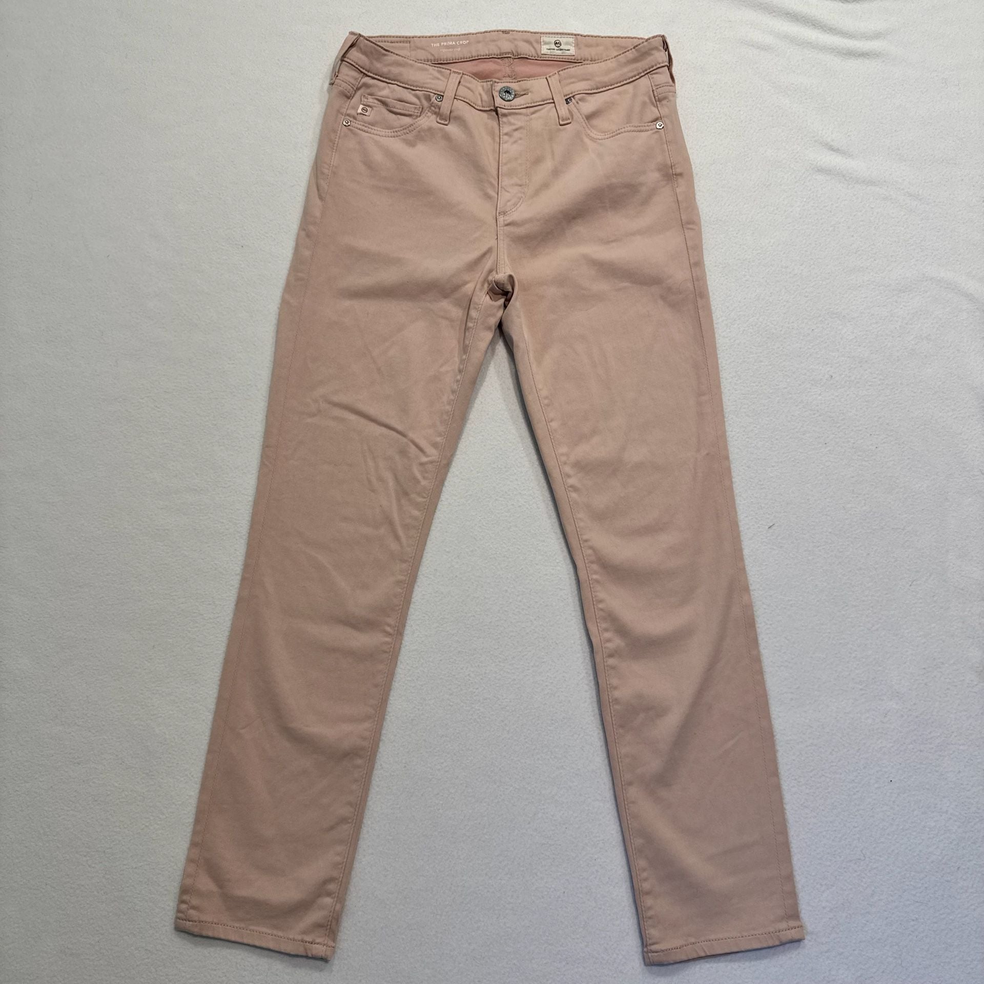 AG Adriano Goldschmied Prima Crop Jeans Women's 26R Blush Pink Cigarette 11