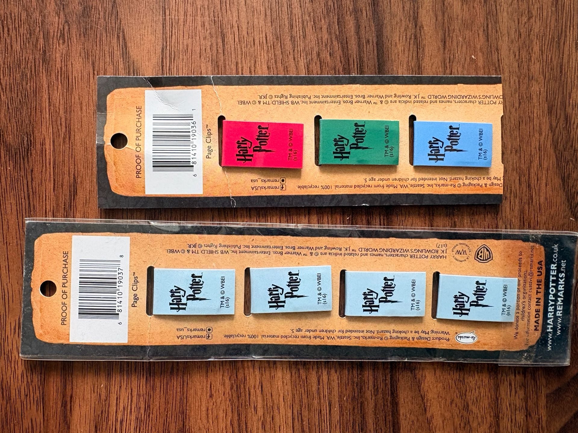 Harry Potter Re-marks Magnetic Page Clips Lot Of 2 Sets 4