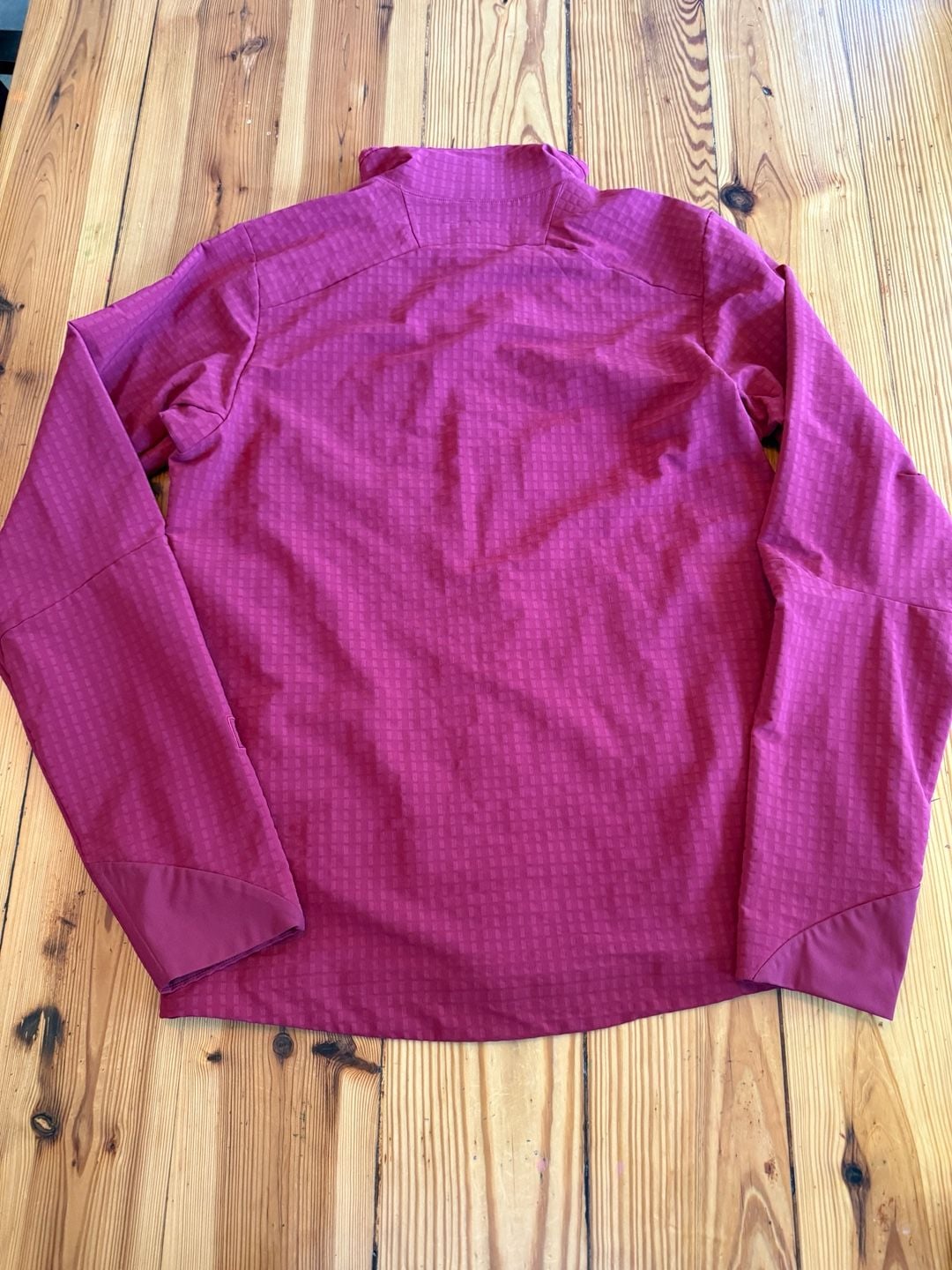 Patagonia Full Zip Jacket Size S Burgundy Grid Fleece 6