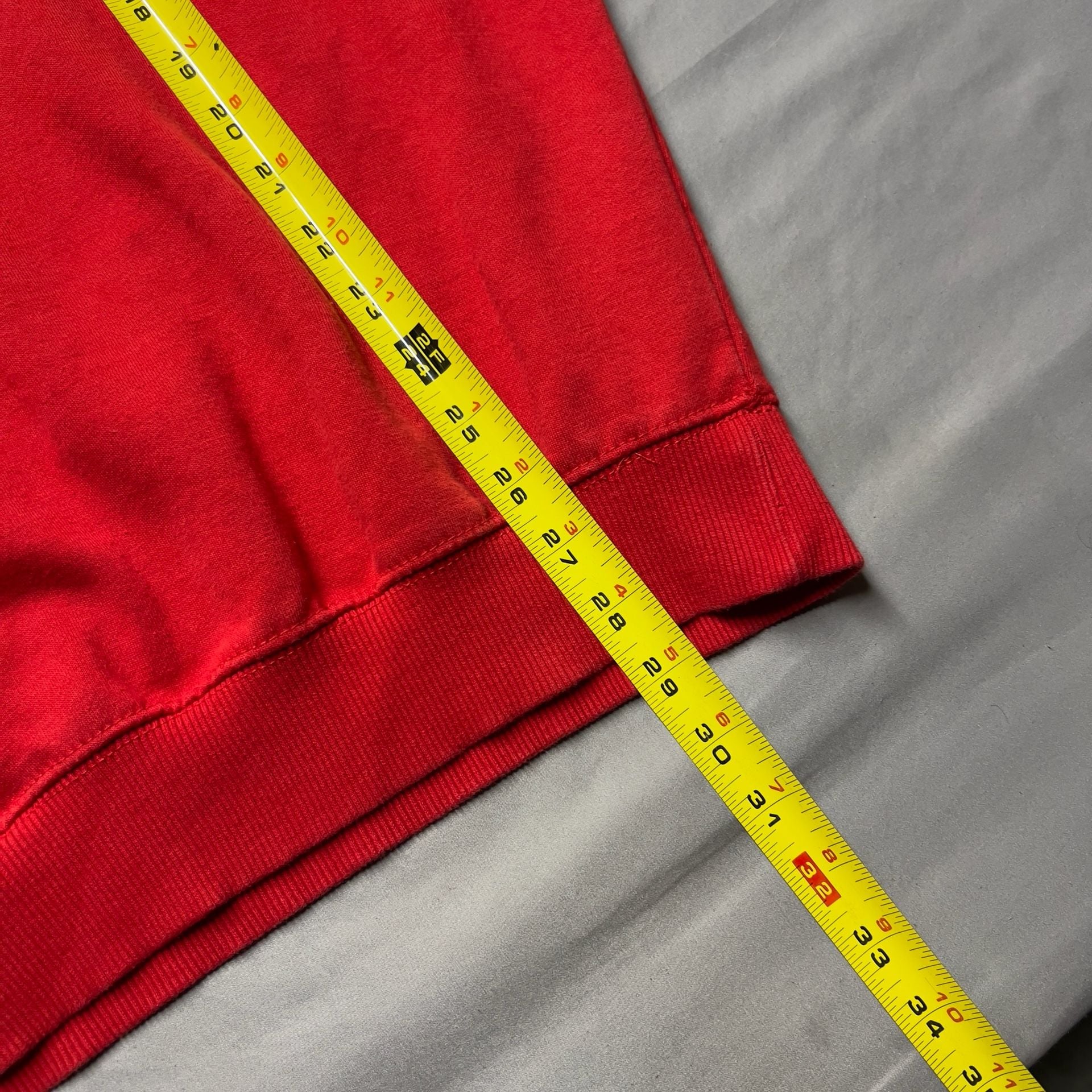 Rawgear Logo Crewneck Sweatshirt Red Gym Wear With Zipper Storage On arm Sleeve 8