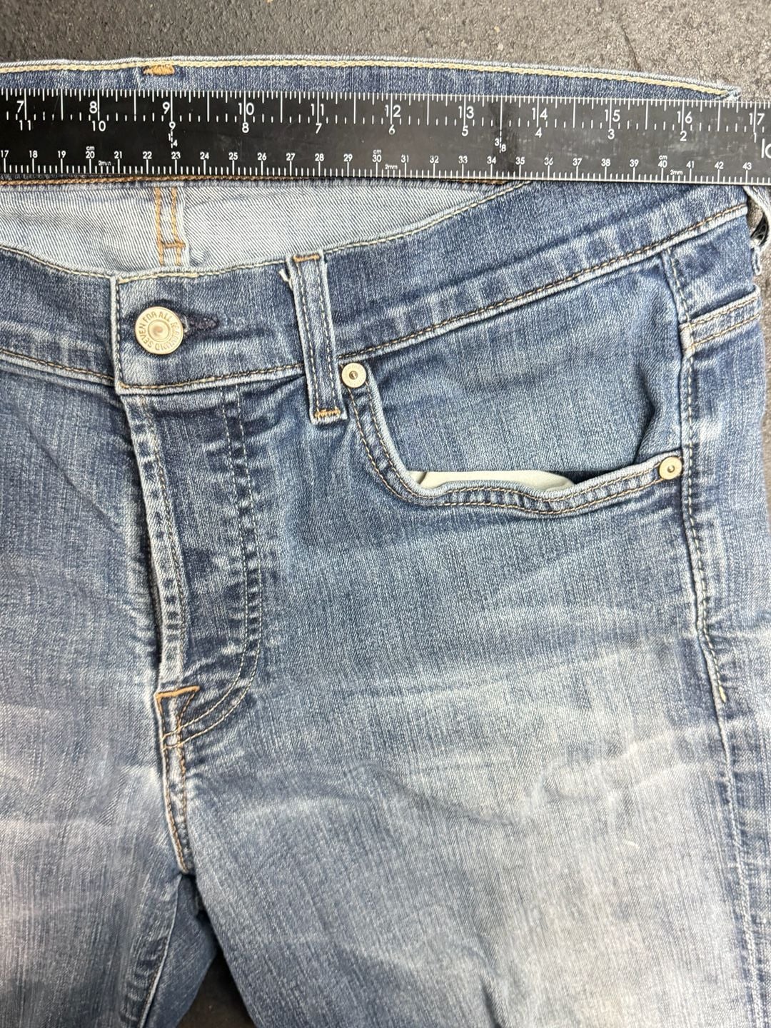 7 For All Mankind Relaxed Jeans Straight Blue 10