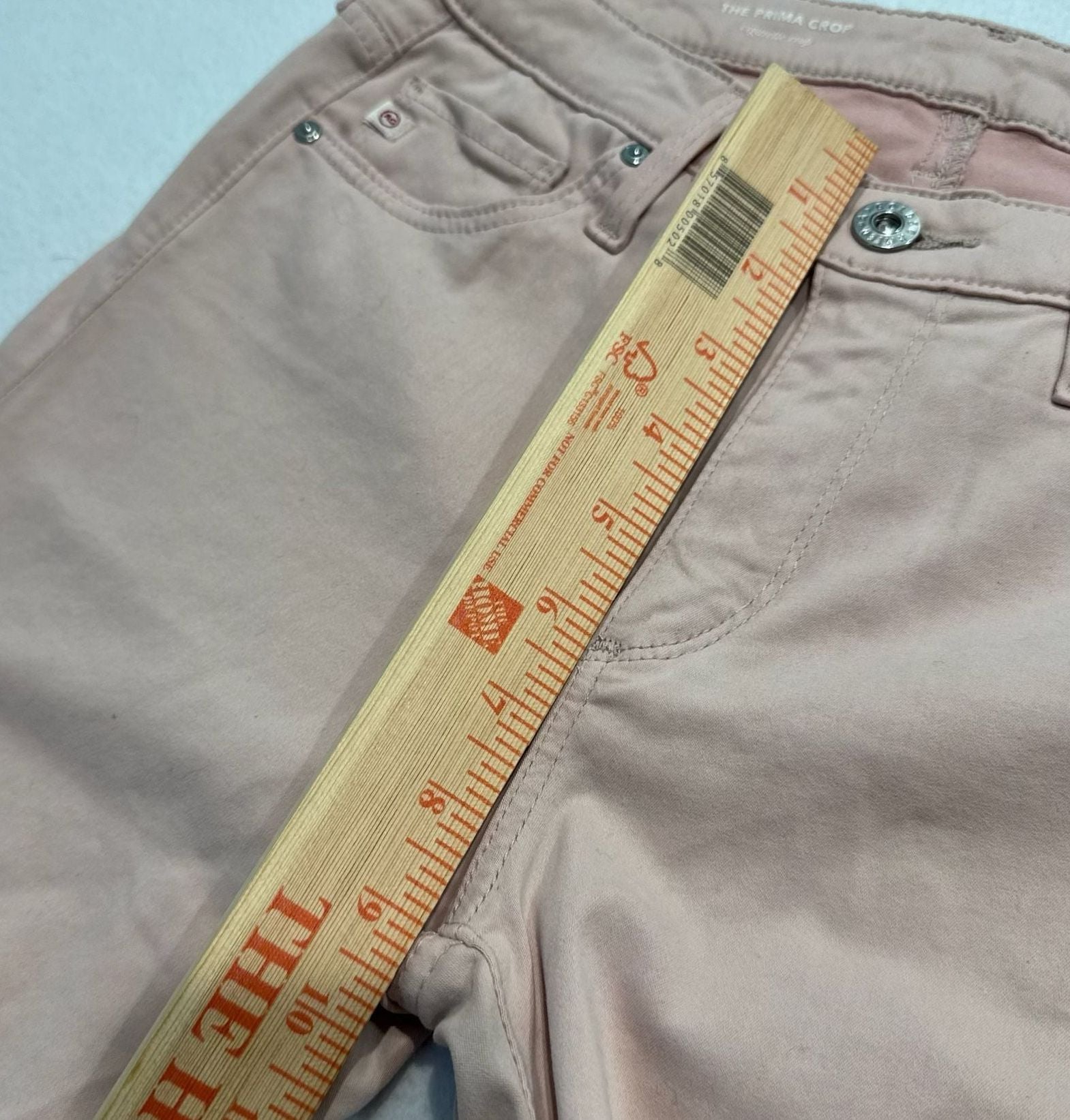 AG Adriano Goldschmied Prima Crop Jeans Women's 26R Blush Pink Cigarette 3