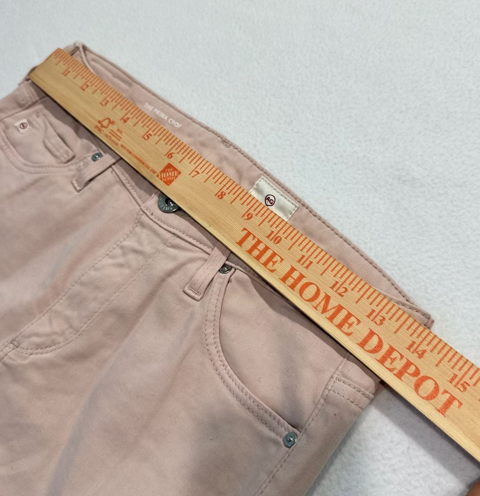 AG Adriano Goldschmied Prima Crop Jeans Women's 26R Blush Pink Cigarette 6
