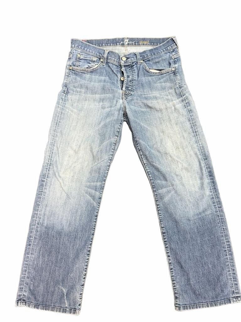 7 For All Mankind Relaxed Jeans Straight Blue 2