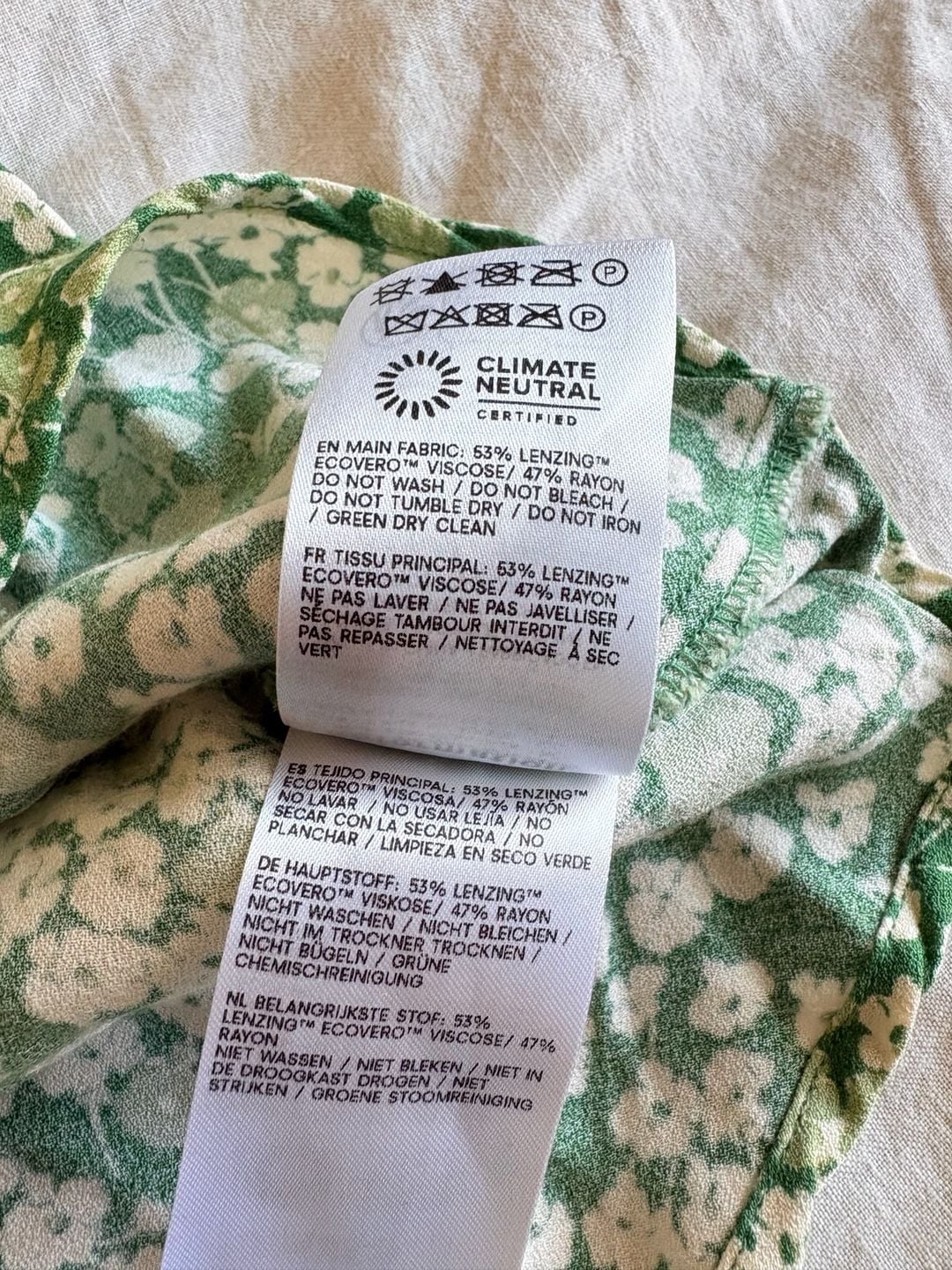 Reformation Calix Green Floral Mini Dress  9