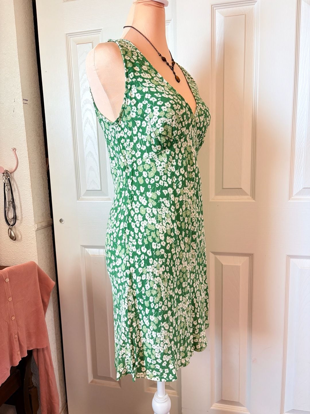 Reformation Calix Green Floral Mini Dress  10