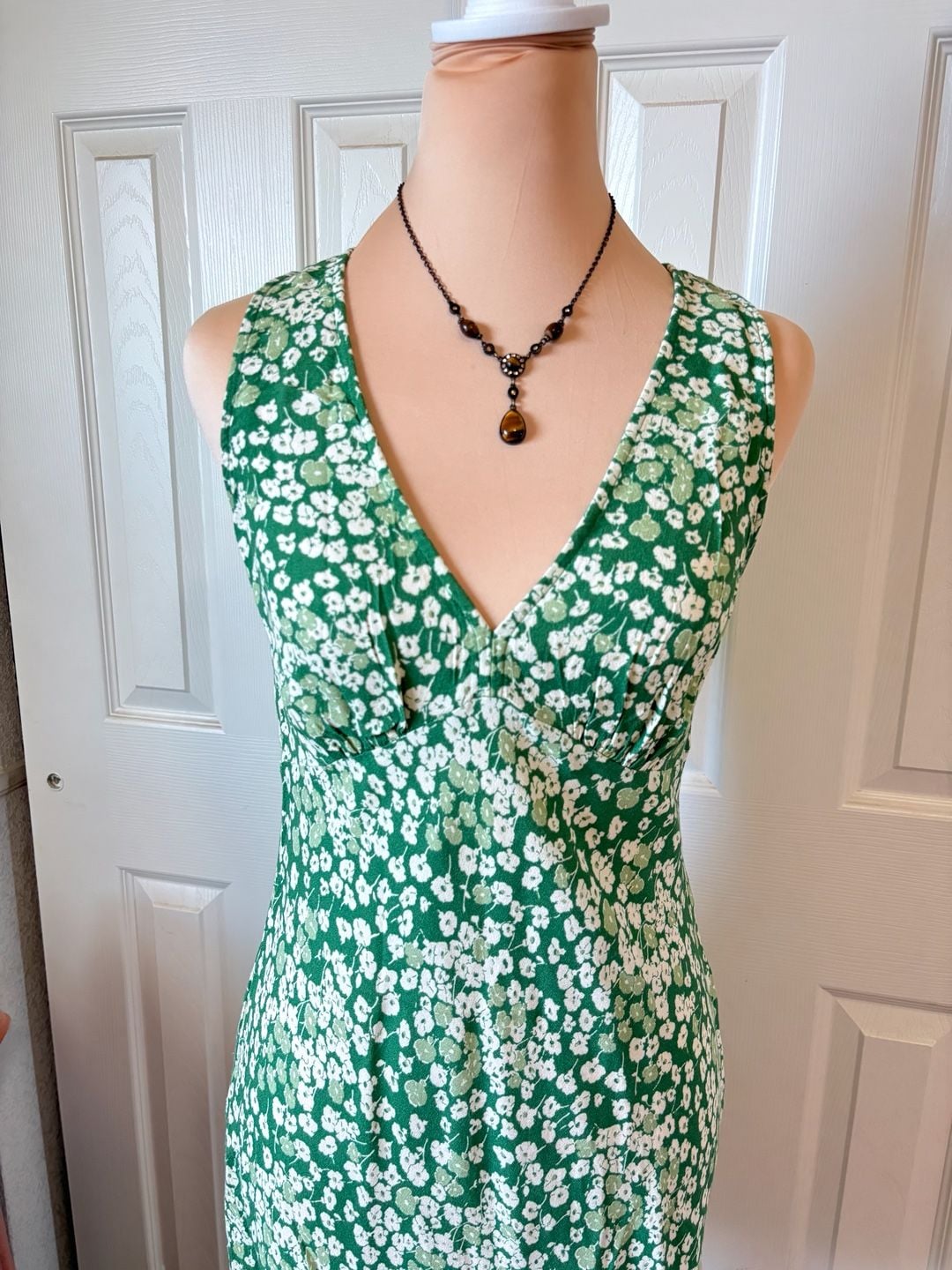 Reformation Calix Green Floral Mini Dress  11
