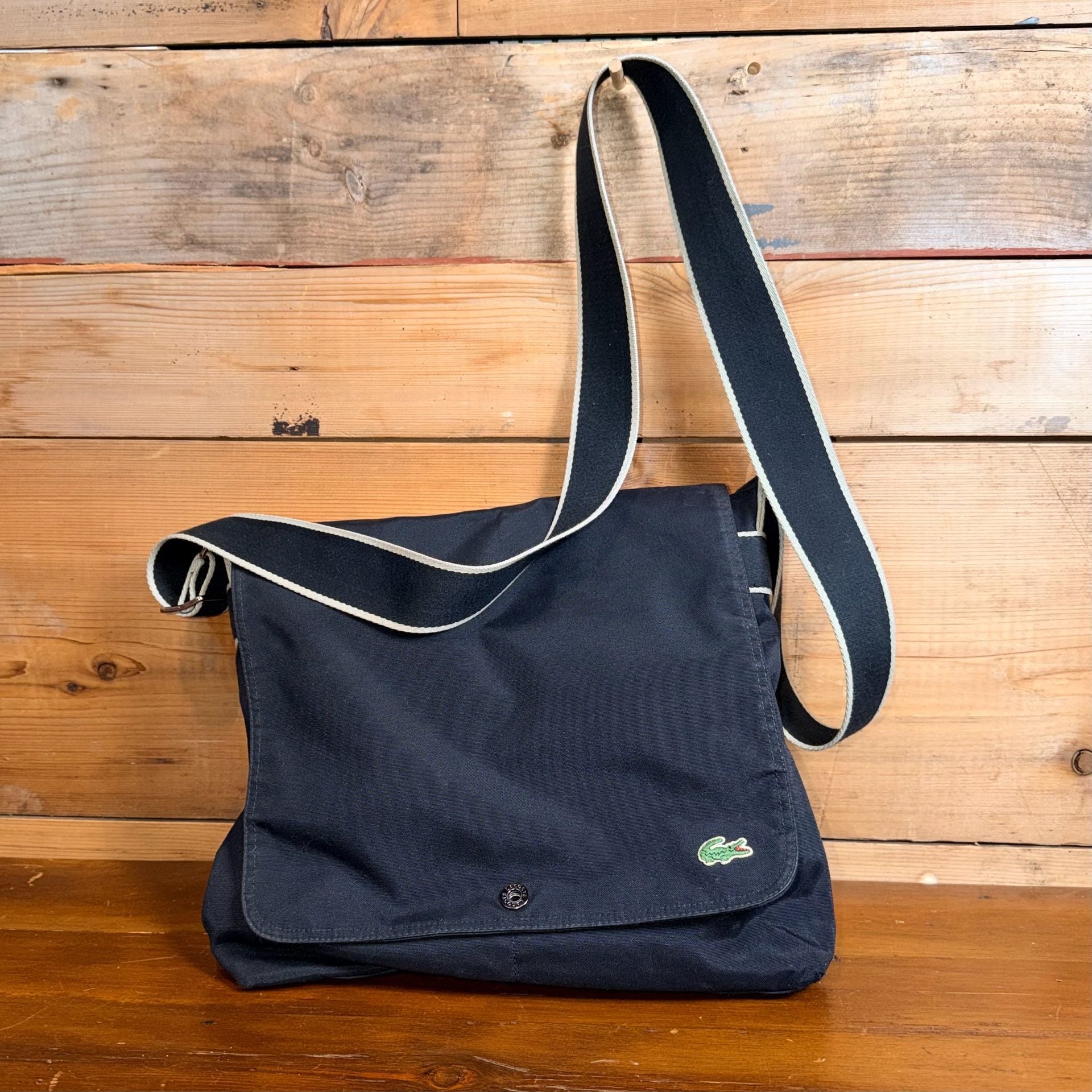 Lacoste Black Messenger Bag 2