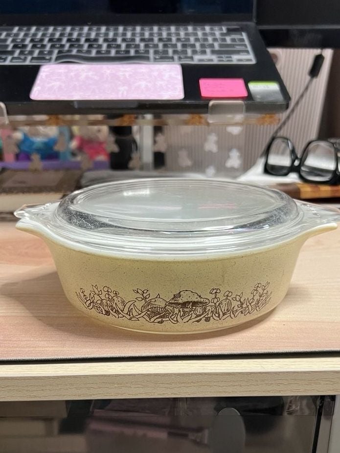 Pyrex Forest Fancies Mushroom Casserole Dish with Lid 1