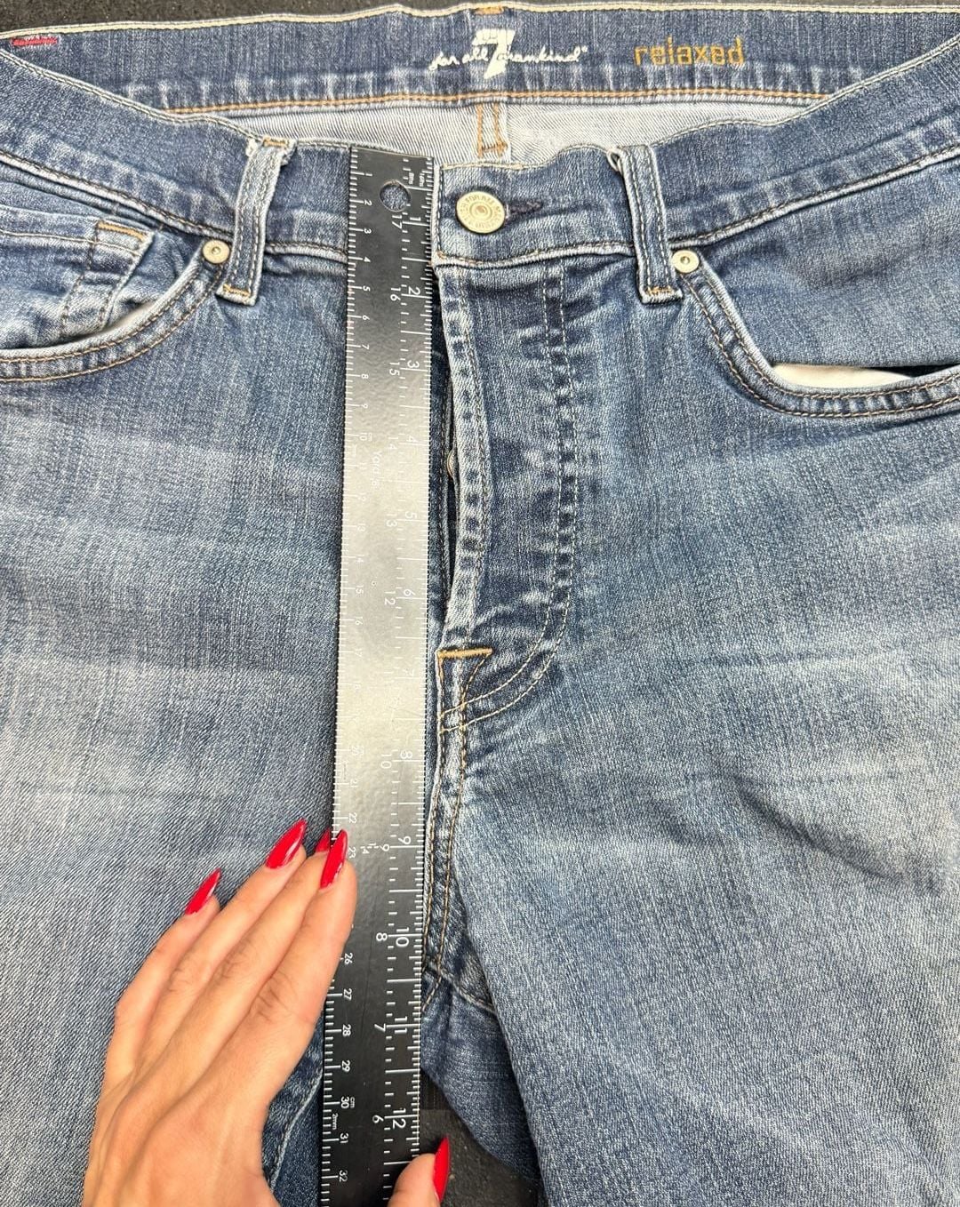 7 For All Mankind Relaxed Jeans Straight Blue 9