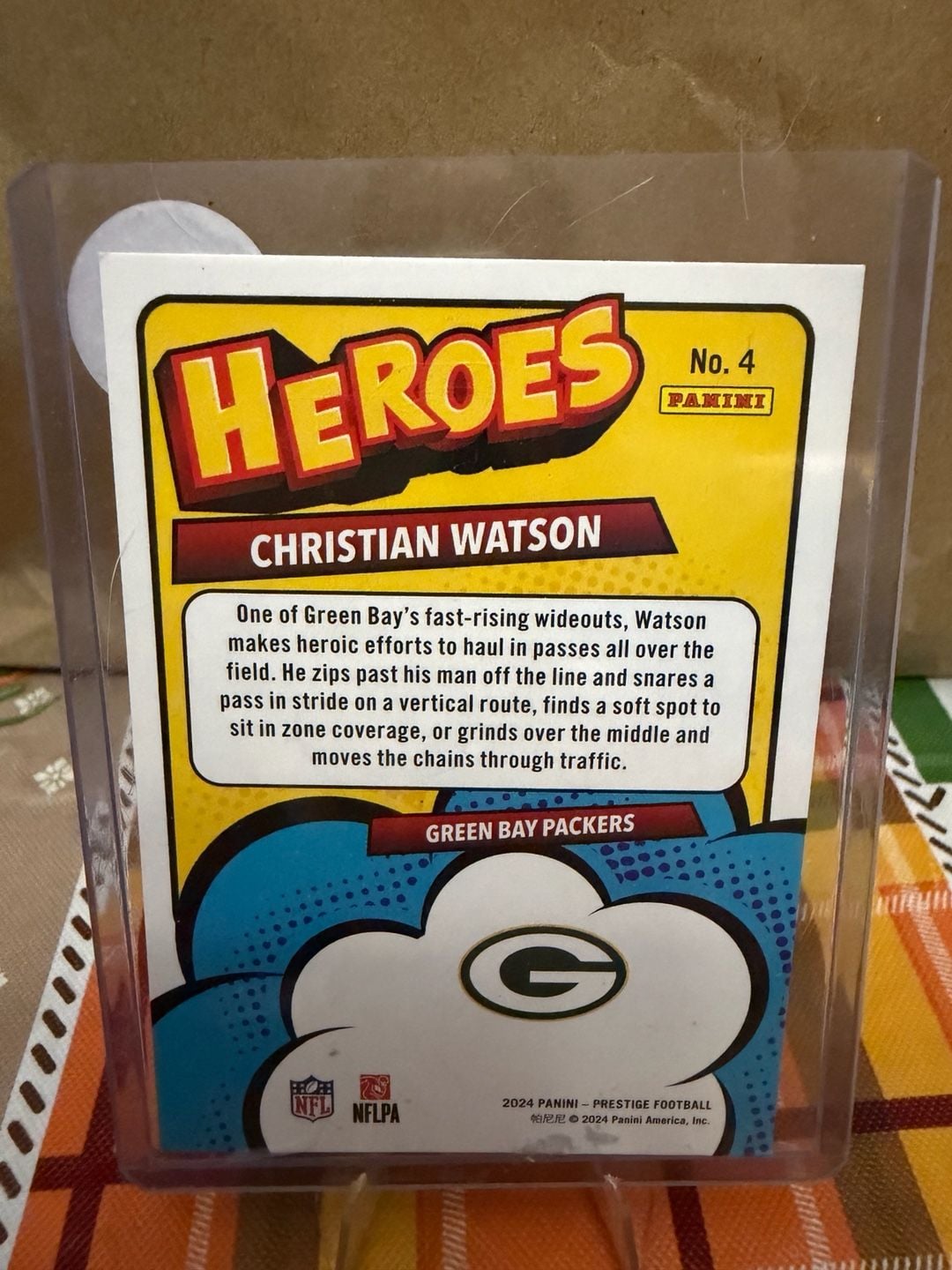 2024 Panini Prestige Christian Watson Heroes Football Card #4 2