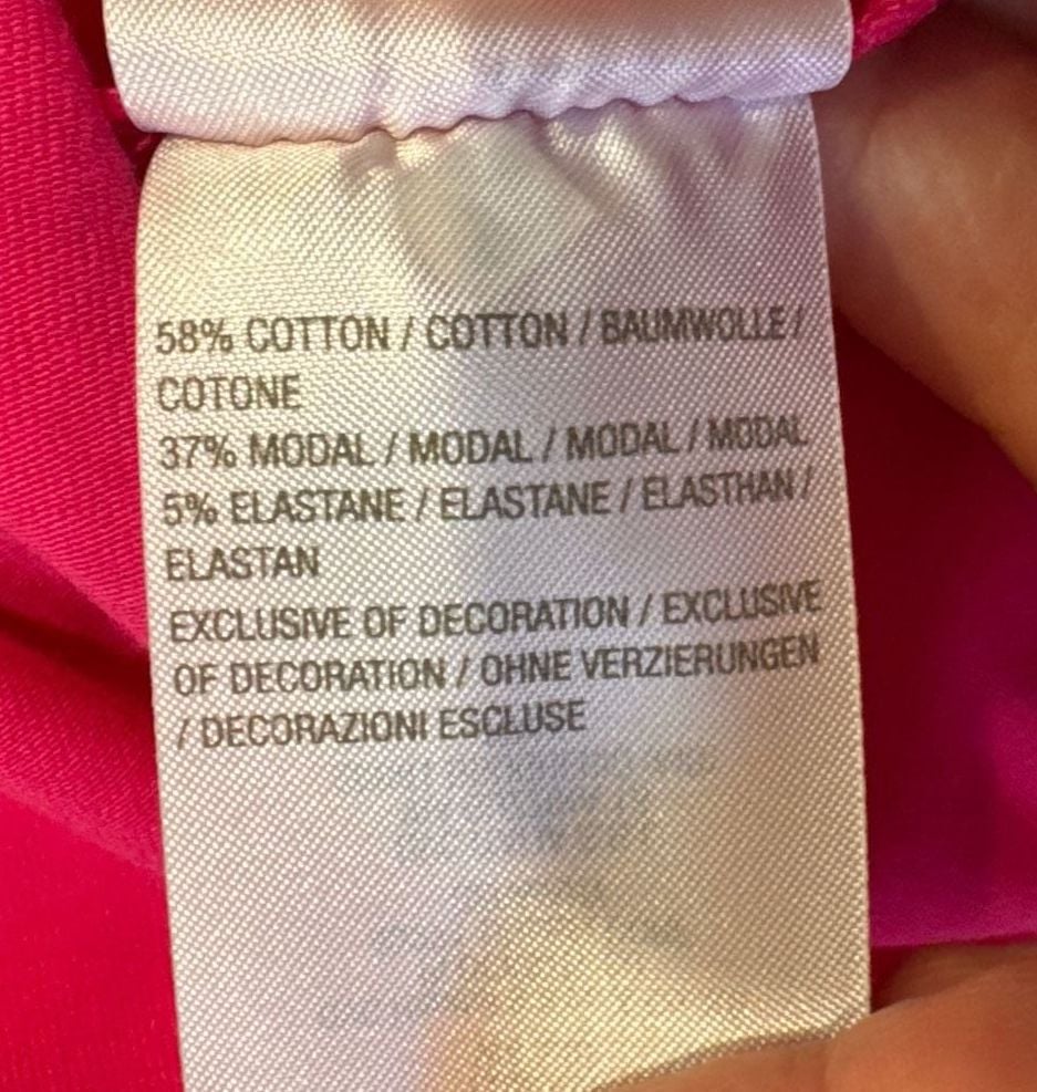 Isaac Mizrahi Live Essentials Cap Sleeve Top Size L Hot Pink Pleated Back 9