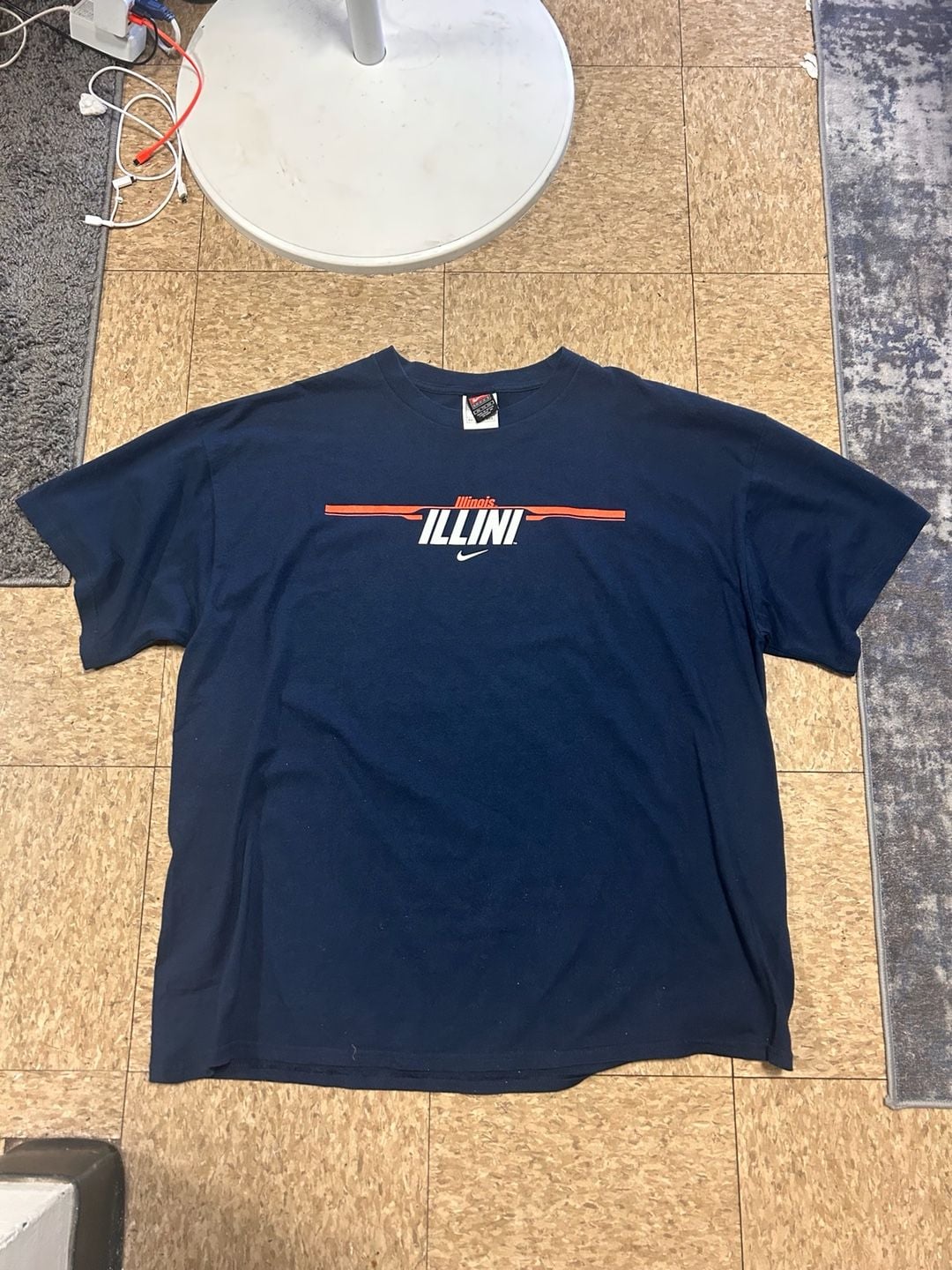 Nike Illinois Illini T-Shirt Size XXL Navy Blue NCAA College 3