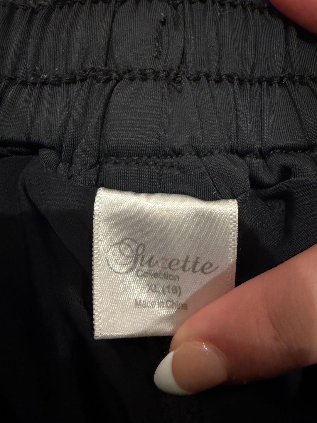 Suzette Collection Athletic Shorts Size XL(16) Black Drawstring 2