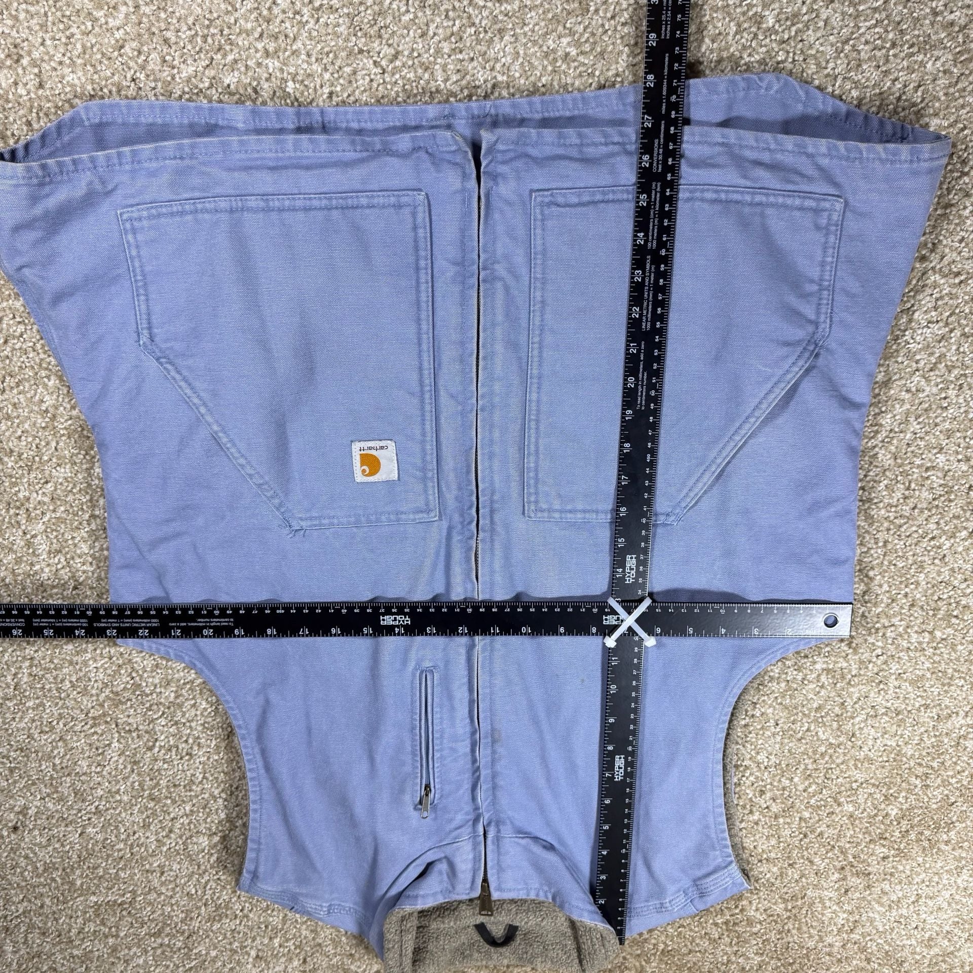Carhartt Sherpa Lined Women’s Vest Size Extra Large Sandstone Lavender Canvas 7