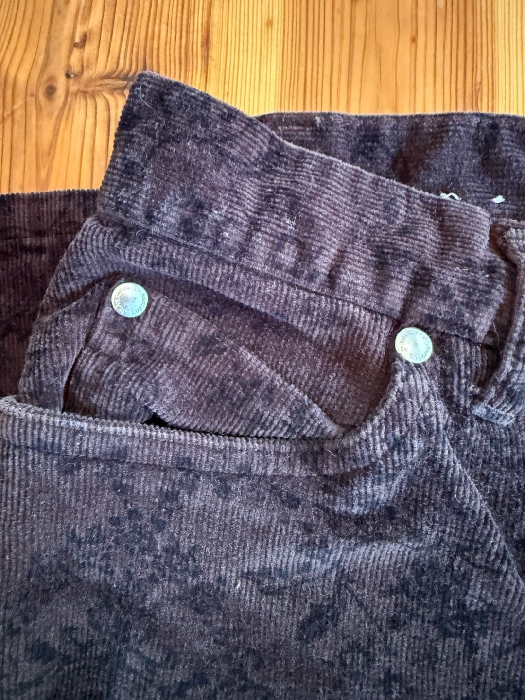 St. John's Bay Floral Corduroy Pants Brown 6
