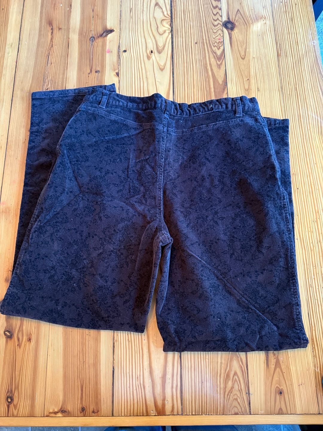 St. John's Bay Floral Corduroy Pants Brown 7
