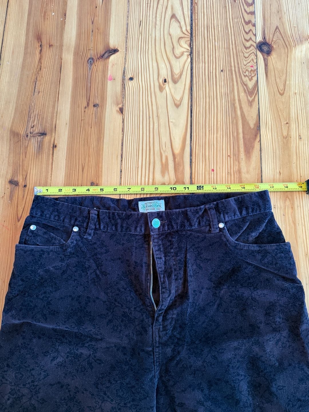 St. John's Bay Floral Corduroy Pants Brown 8